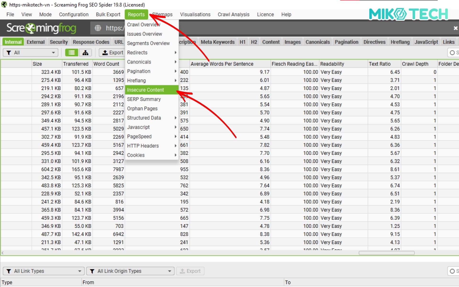 Screaming Frog là gì? Hướng dẫn chi tiết cho người mới 18 Phân tích lỗi Insecure Content