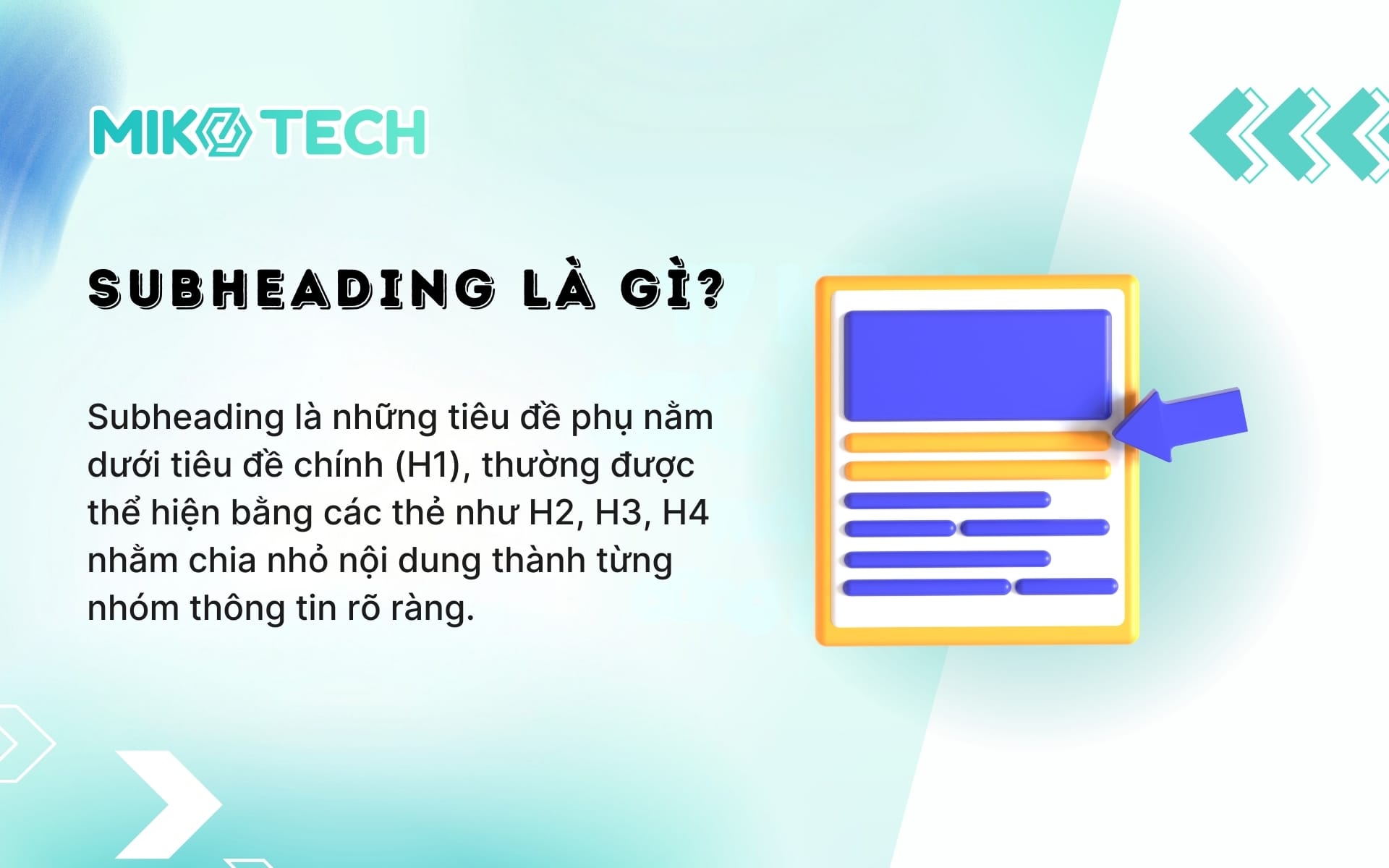 Subheading là gì?