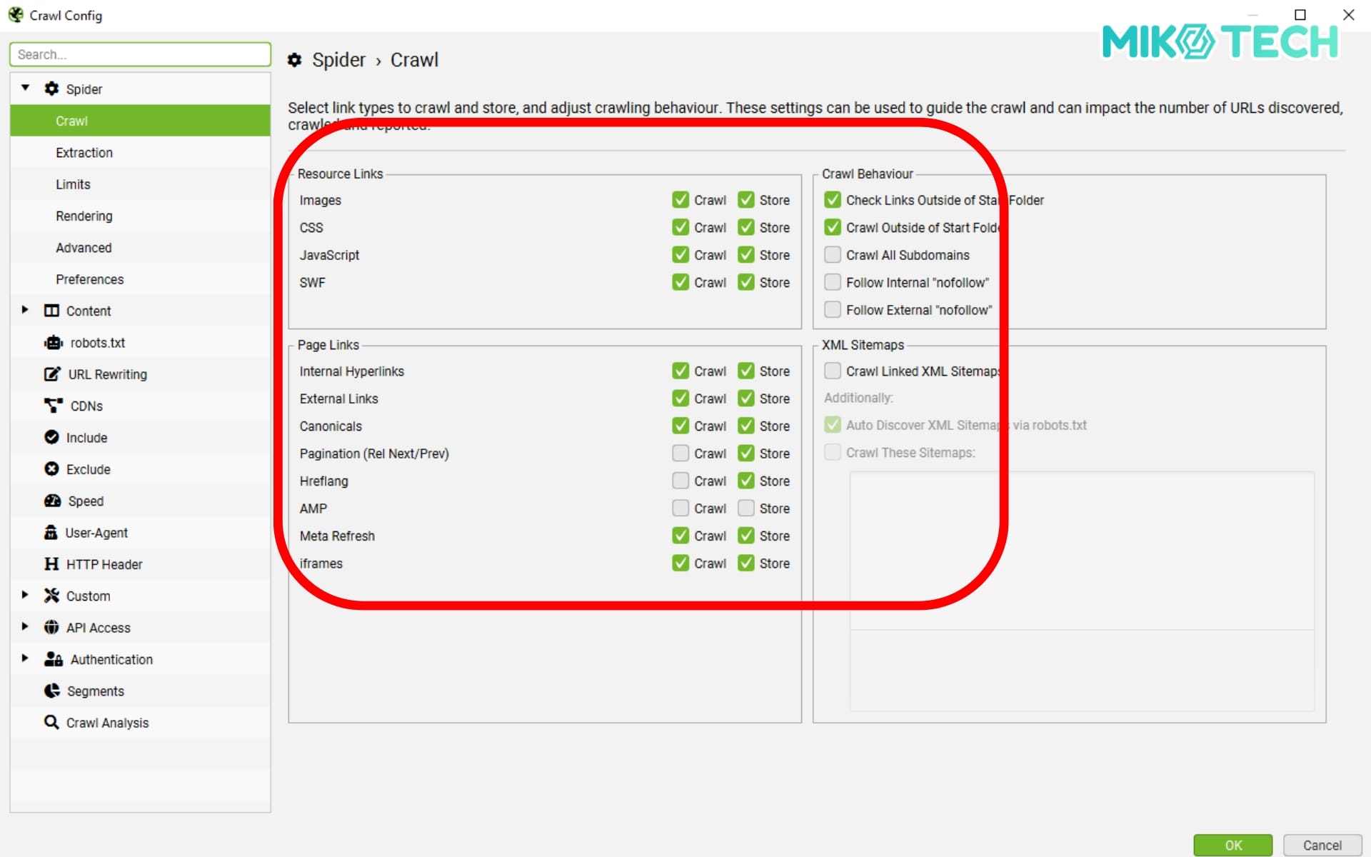 Screaming Frog là gì? Hướng dẫn chi tiết cho người mới 4 Tùy chọn Crawl dữ liệu