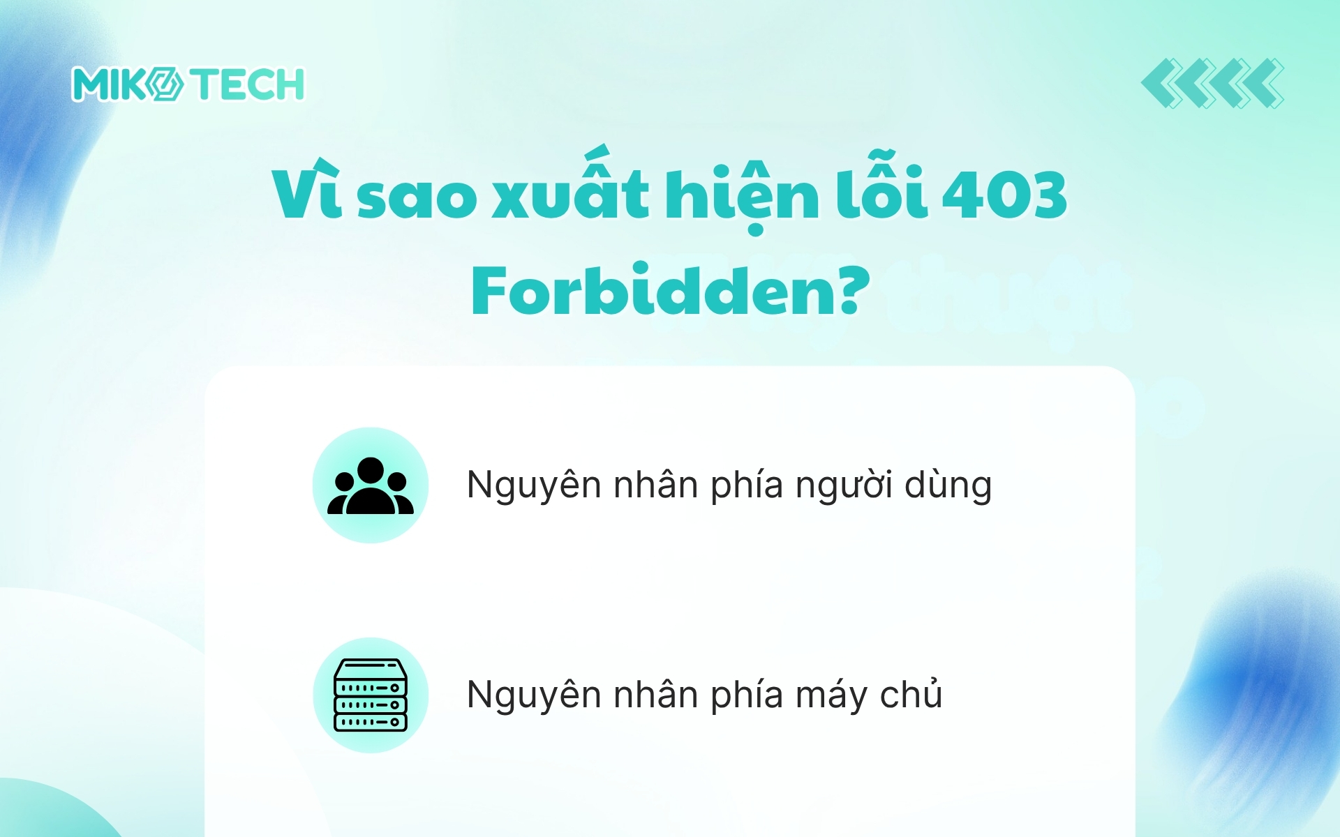 Vì sao xuất hiện lỗi 403 Forbidden?