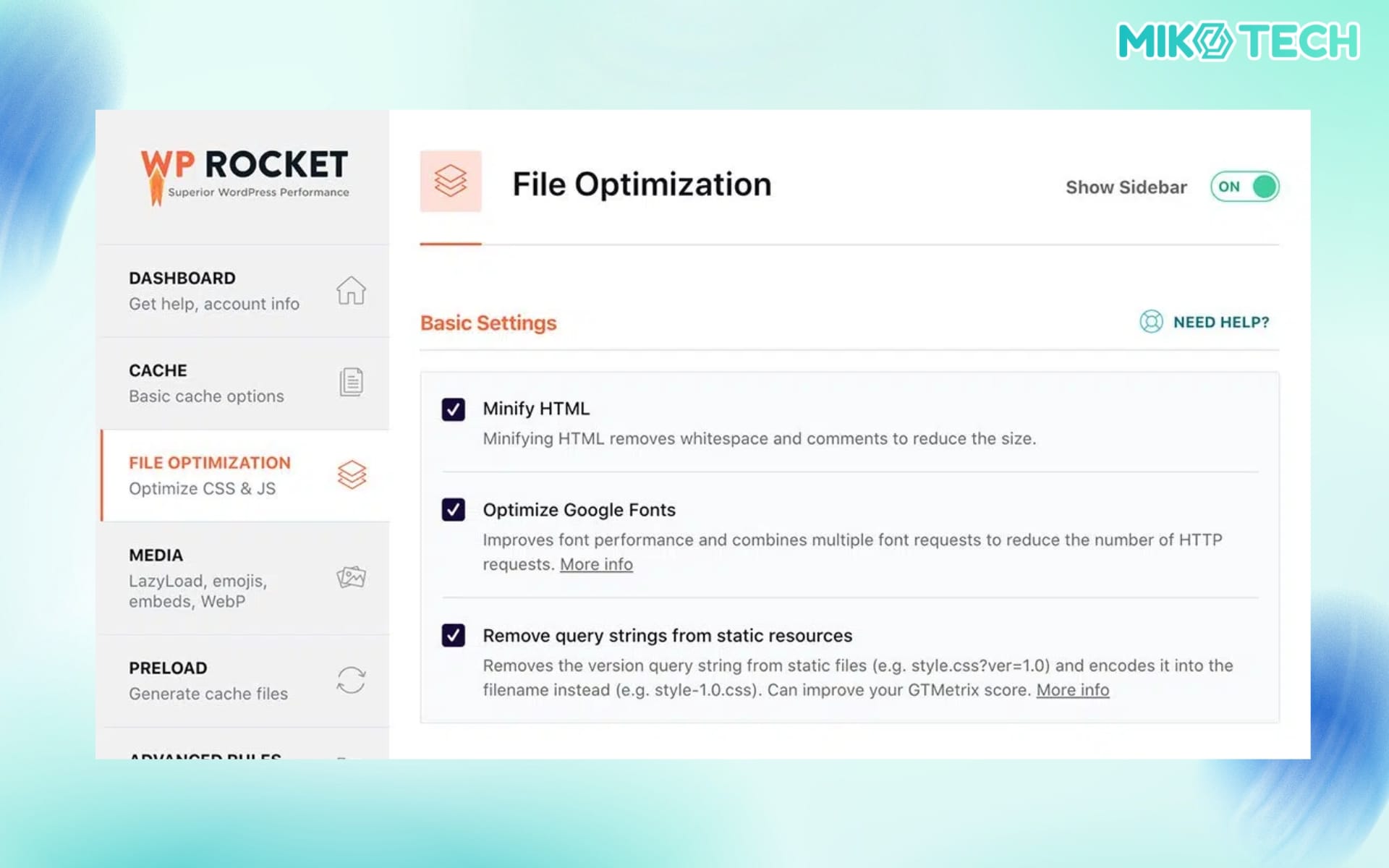 WP Rocket là gì? Hướng dẫn cài đặt và tối ưu chi tiết 8 File Optimization