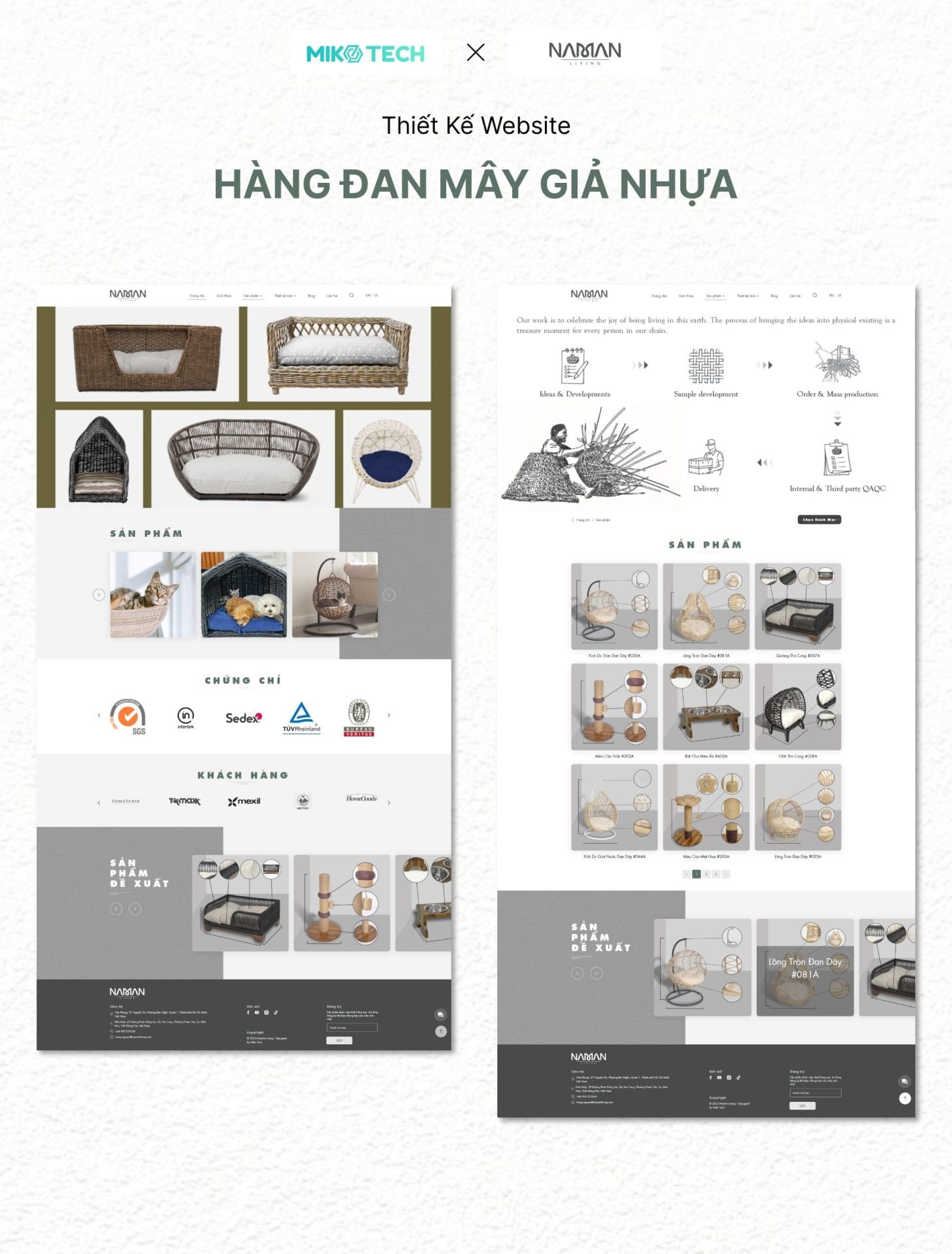 Dự Án Nam An Living 12 Giao diện website Nam An Living