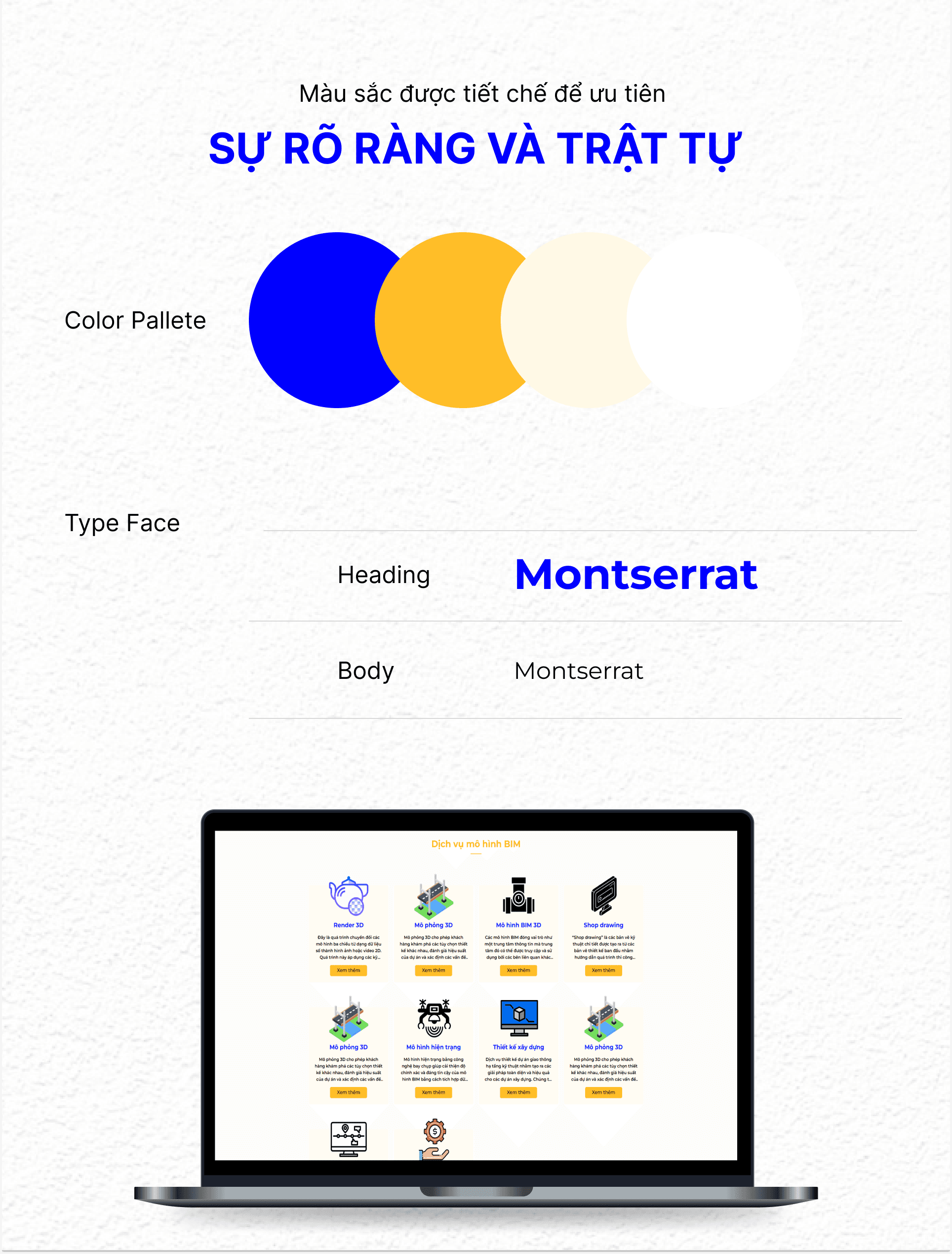 Color palette website V7 Engineering