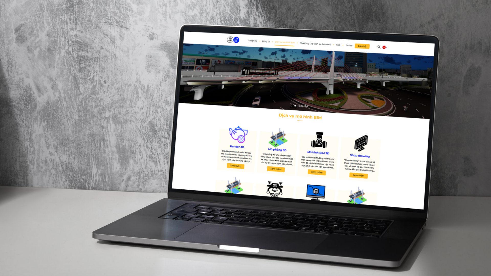 Giao diện website V7 Engineering