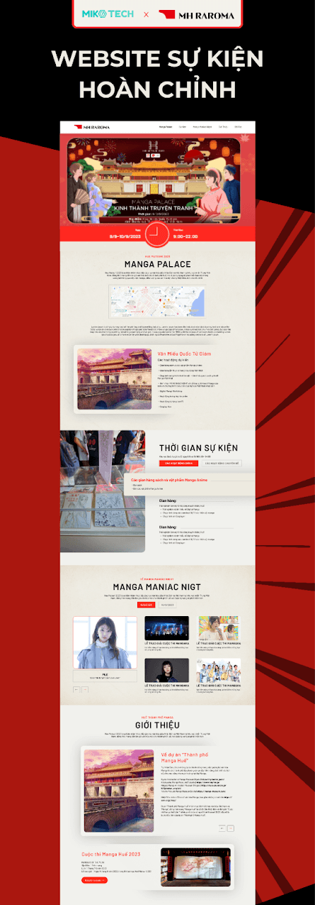 Dự án MH Raroma - Hue Matsuri 4 Giao diện website event MH Raroma
