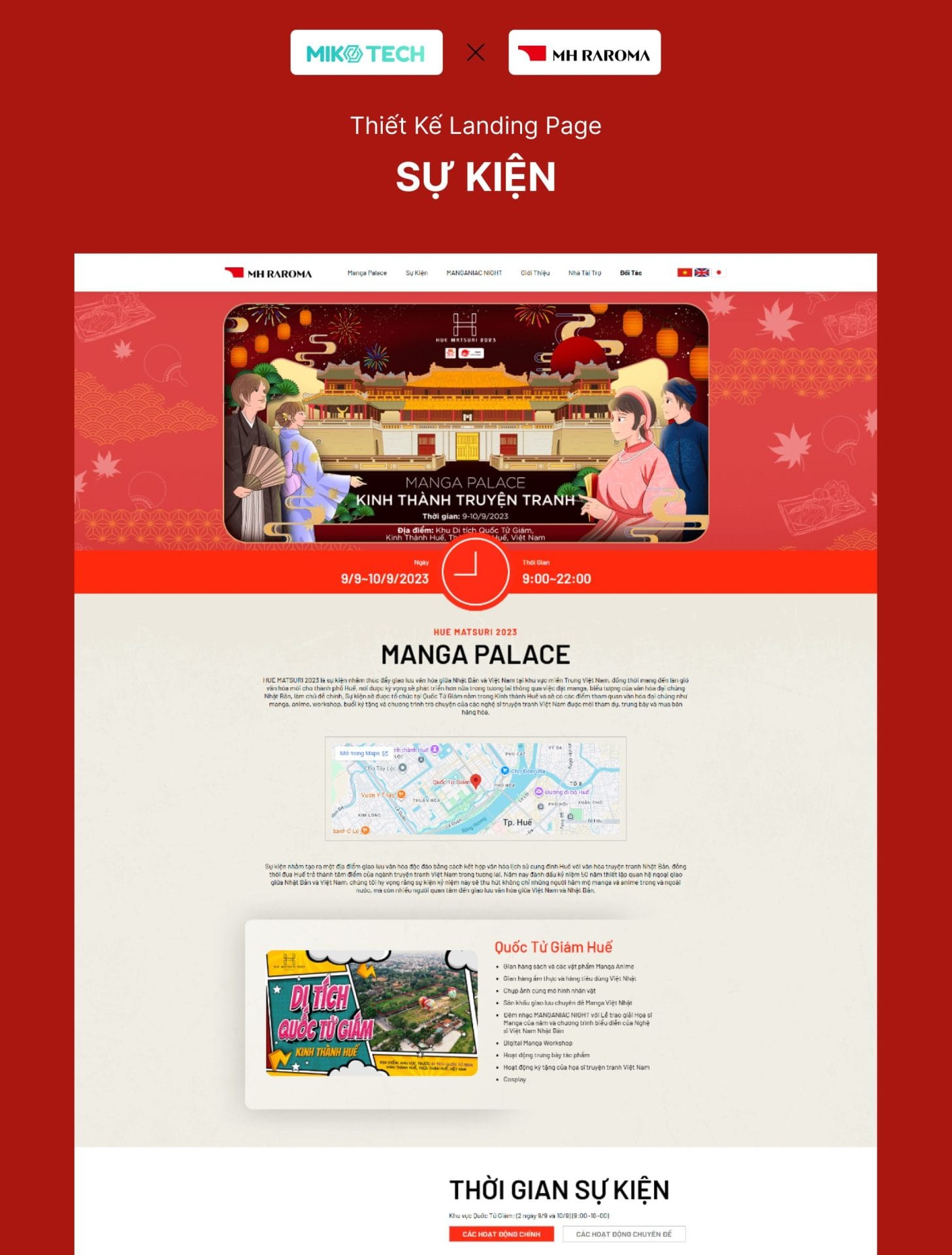 Thiết kế website event MH Raroma