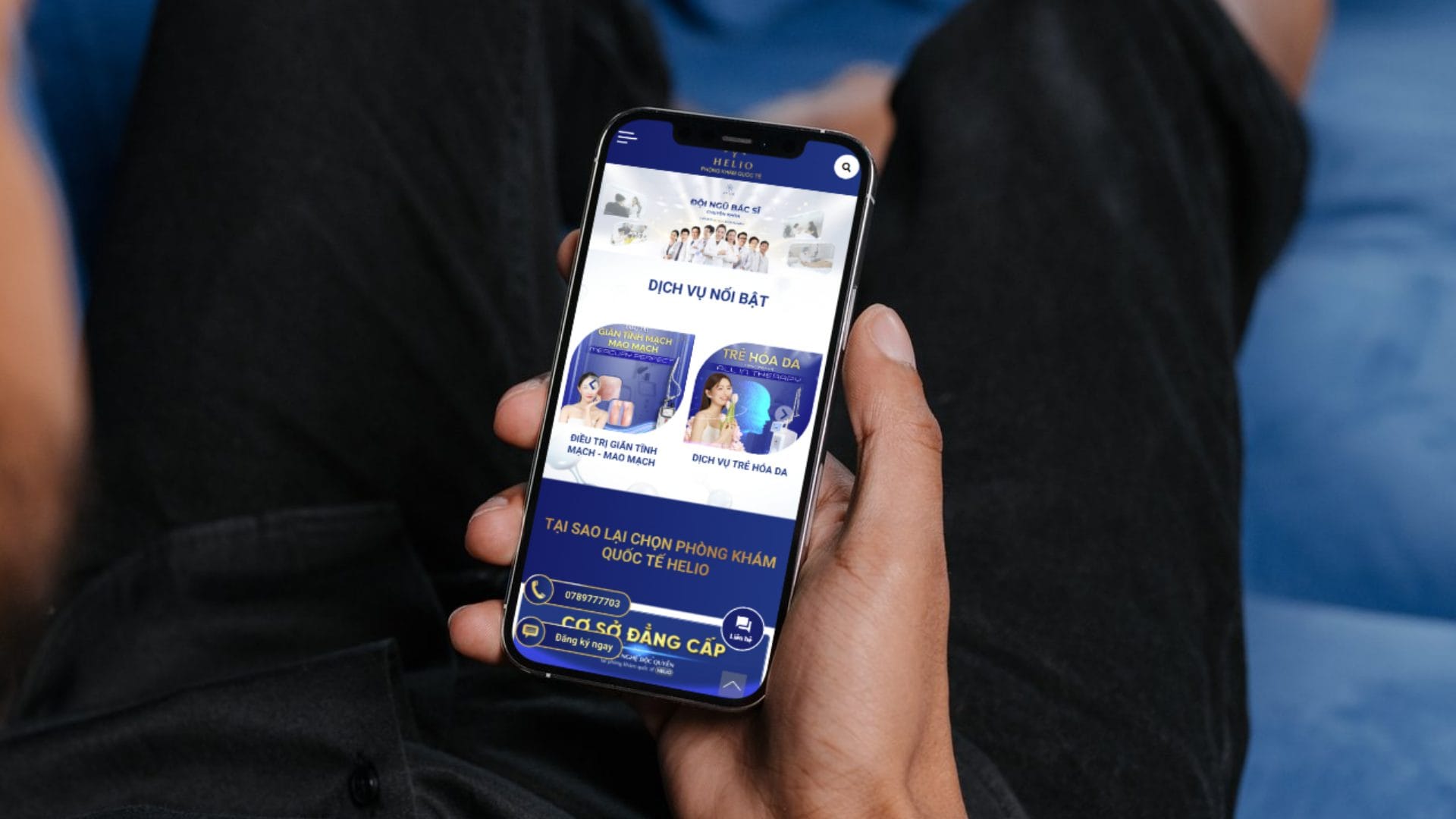 Dự án Phòng khám Quốc tế Helio 5 Web responsive Phòng khám Helio
