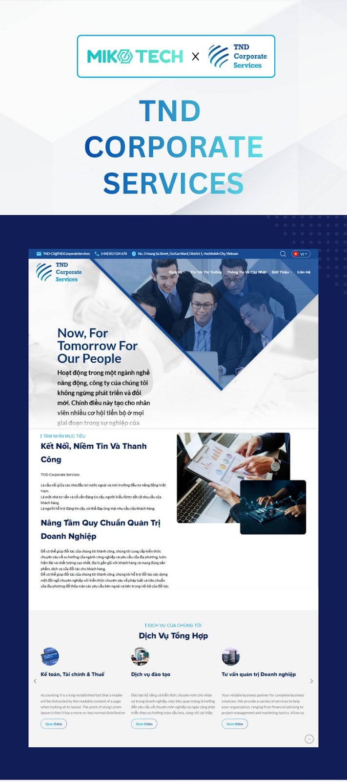 Thiết kế website TND Corporate Services