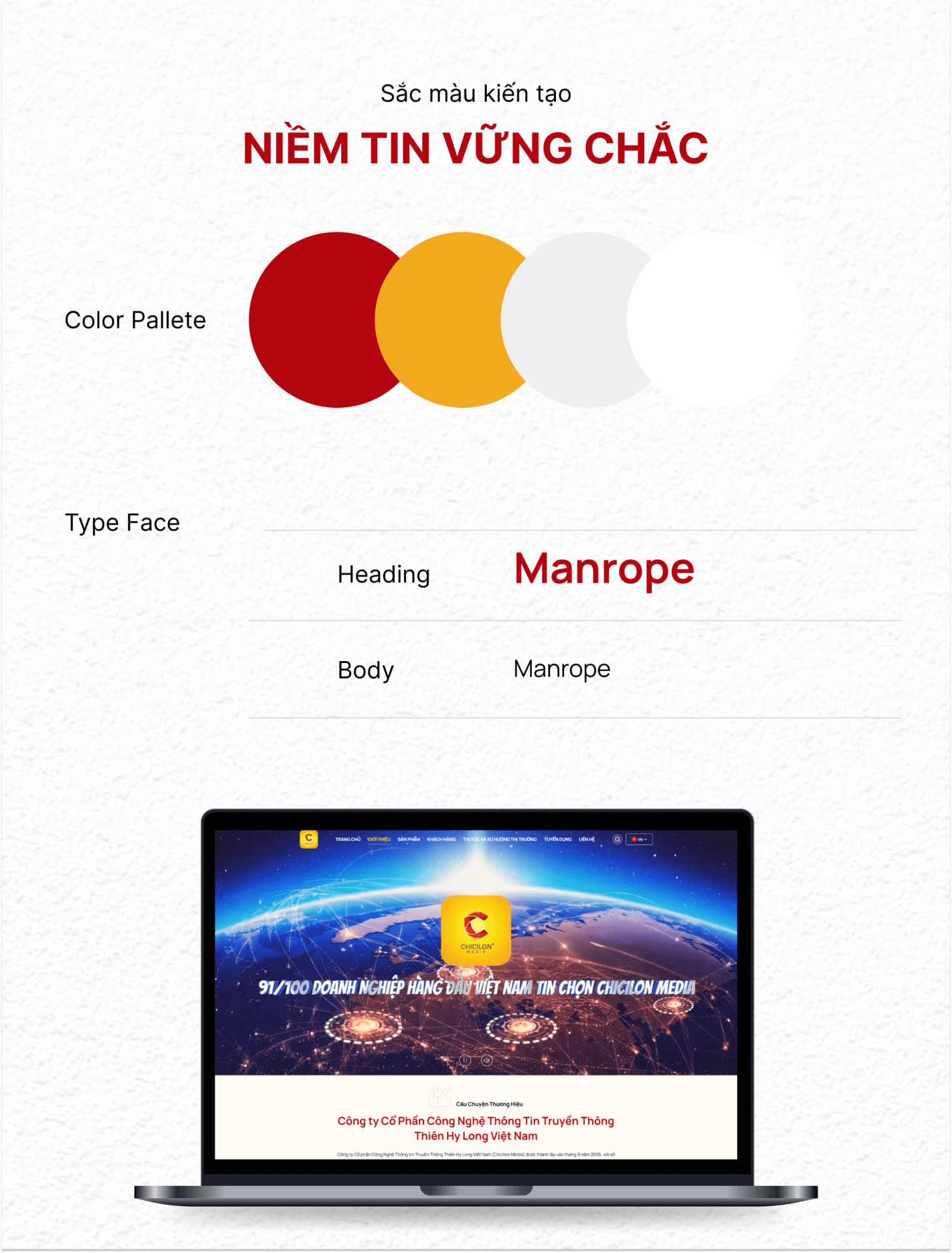 Color pallete website Chicilon Media