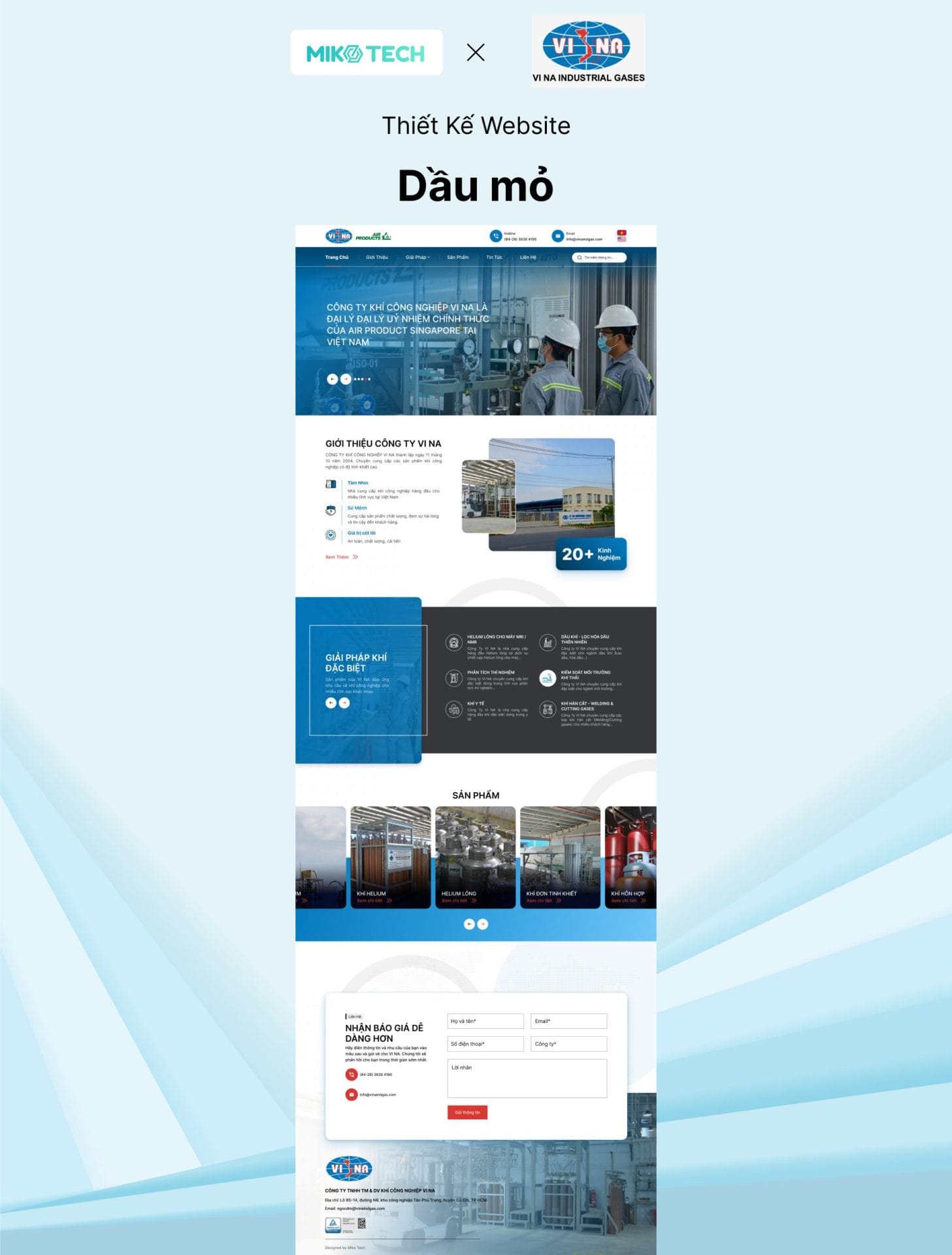 Thiết kế website Vinaindgas