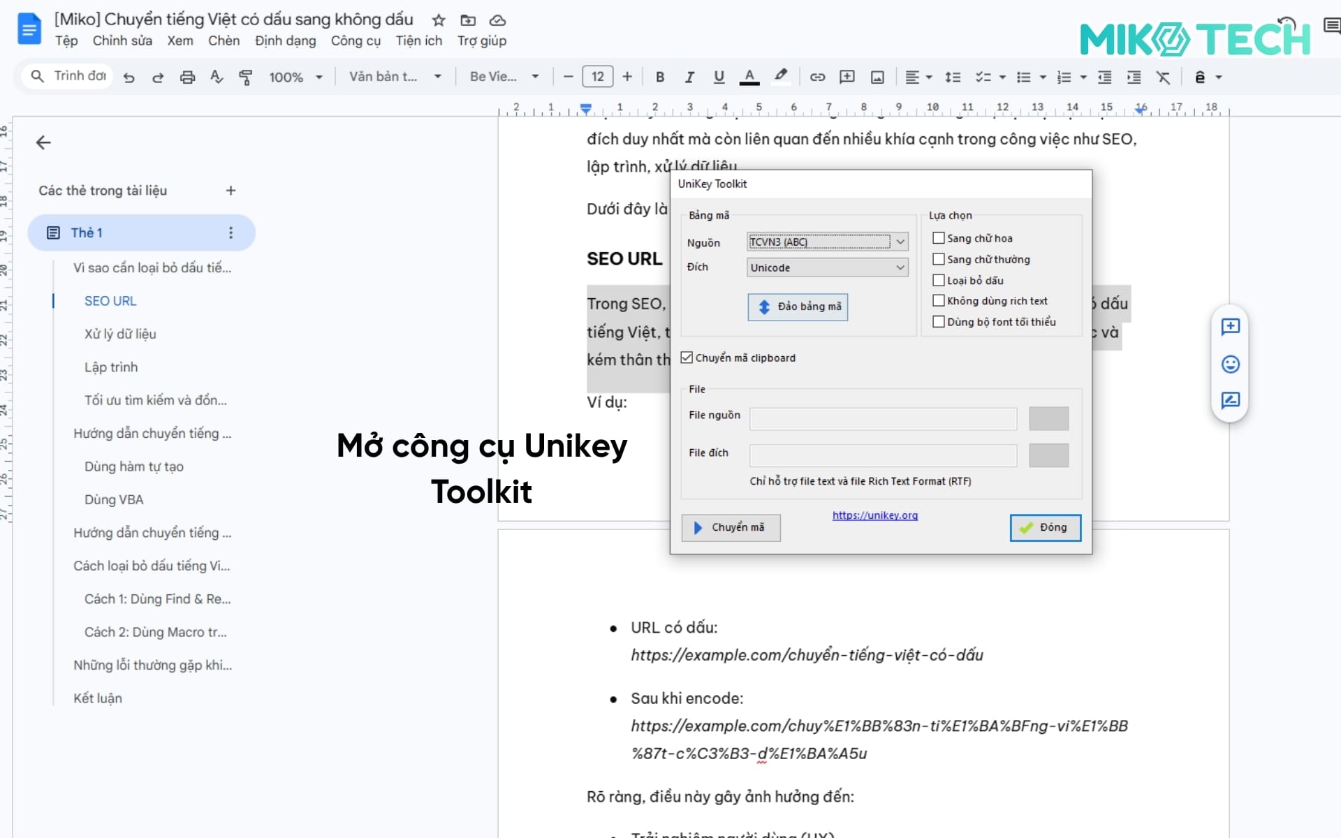 Bước 2: Mở công cụ Unikey Toolkit