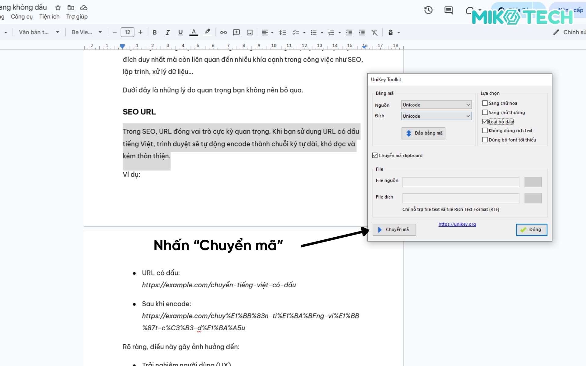 Bước 4: Thực hiện chuyển đổi