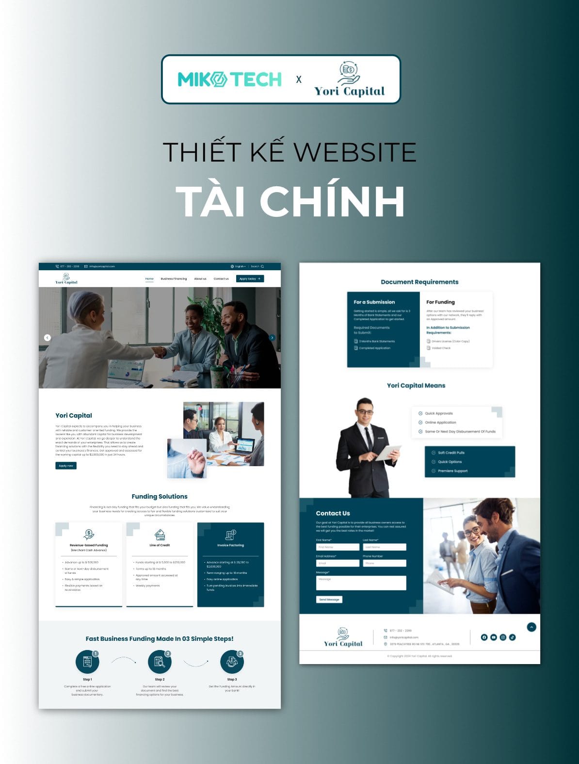 Thiết kế website Yori Capital