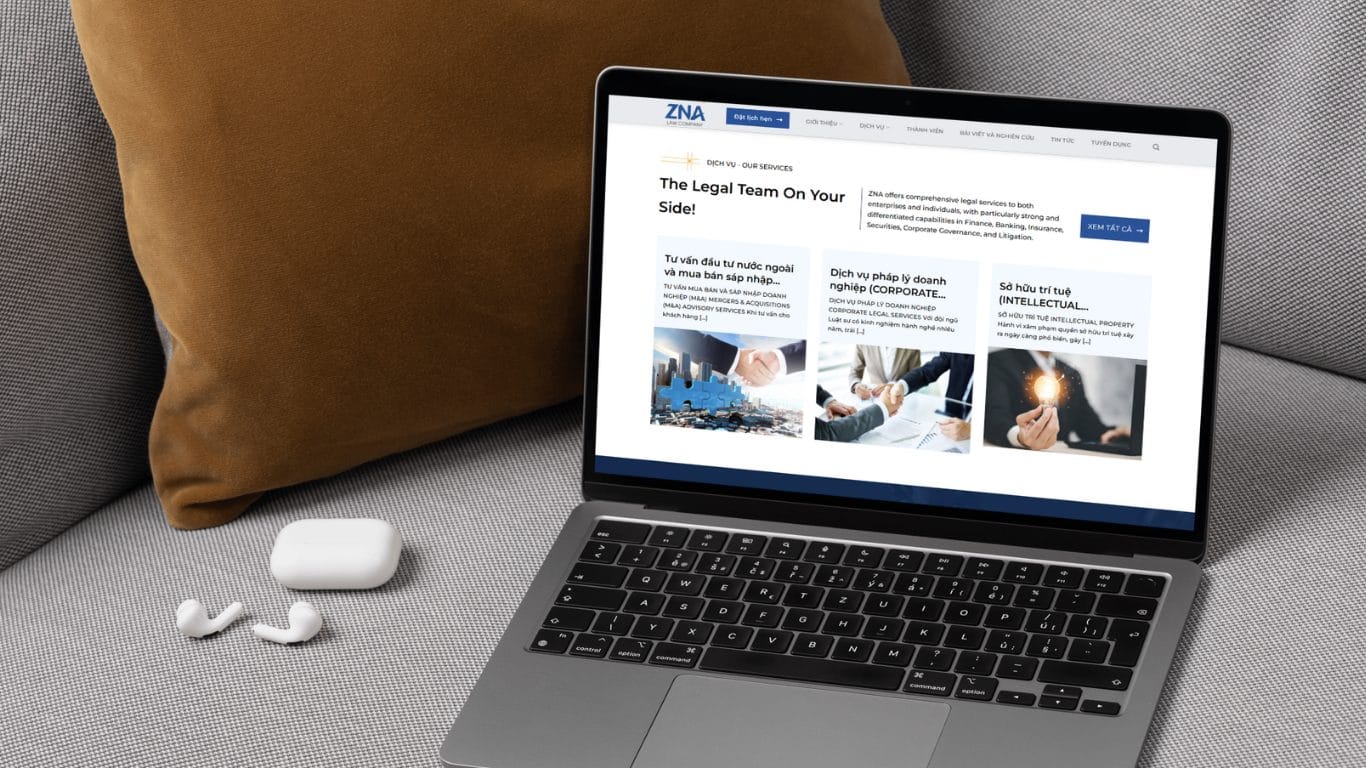Dự án ZNA 3 Bố cục web ZNA