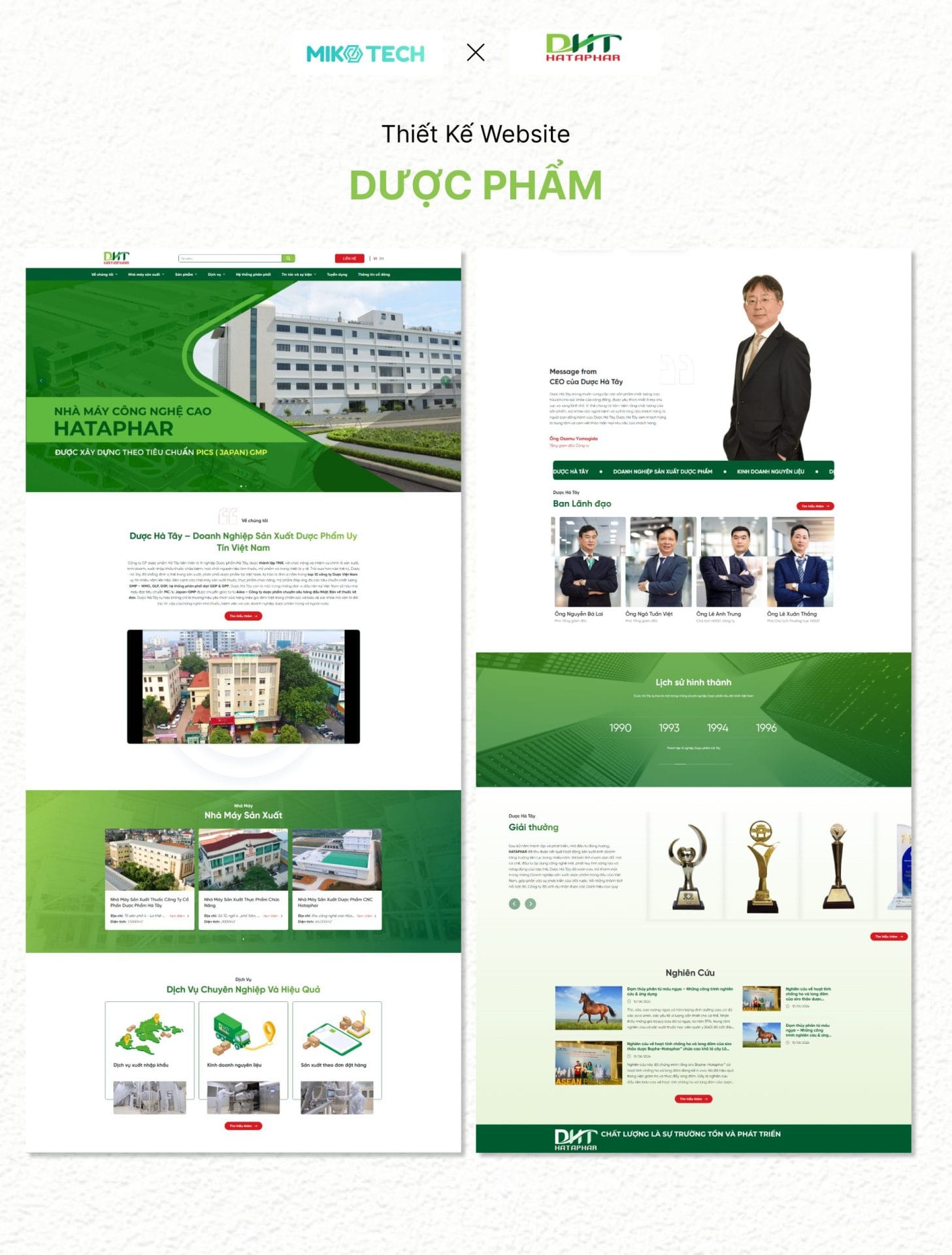Dự án Dược Hà Tây 1 Website Dược Hà Tây