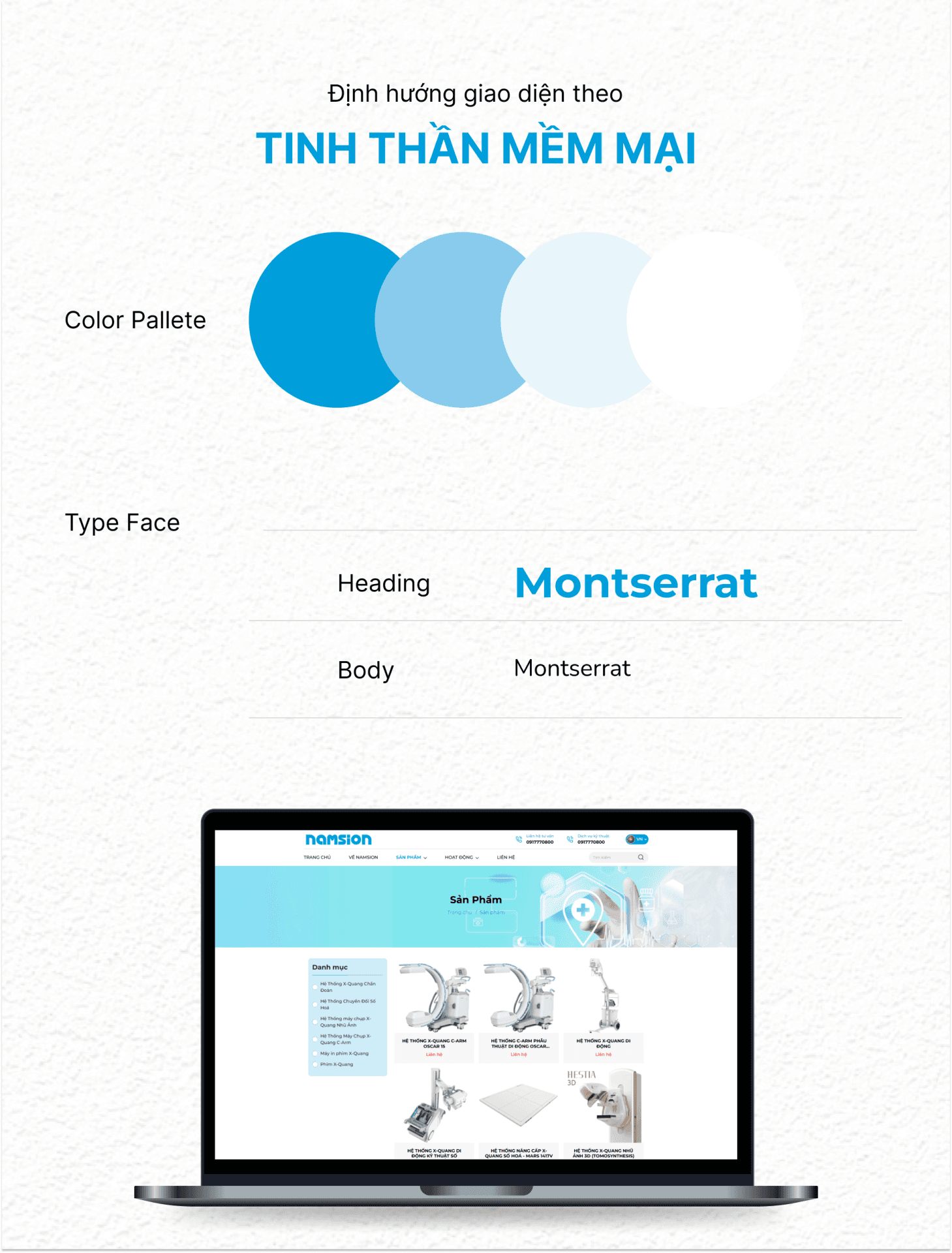 Dự án Namsion 3 Color pallete website Namsion