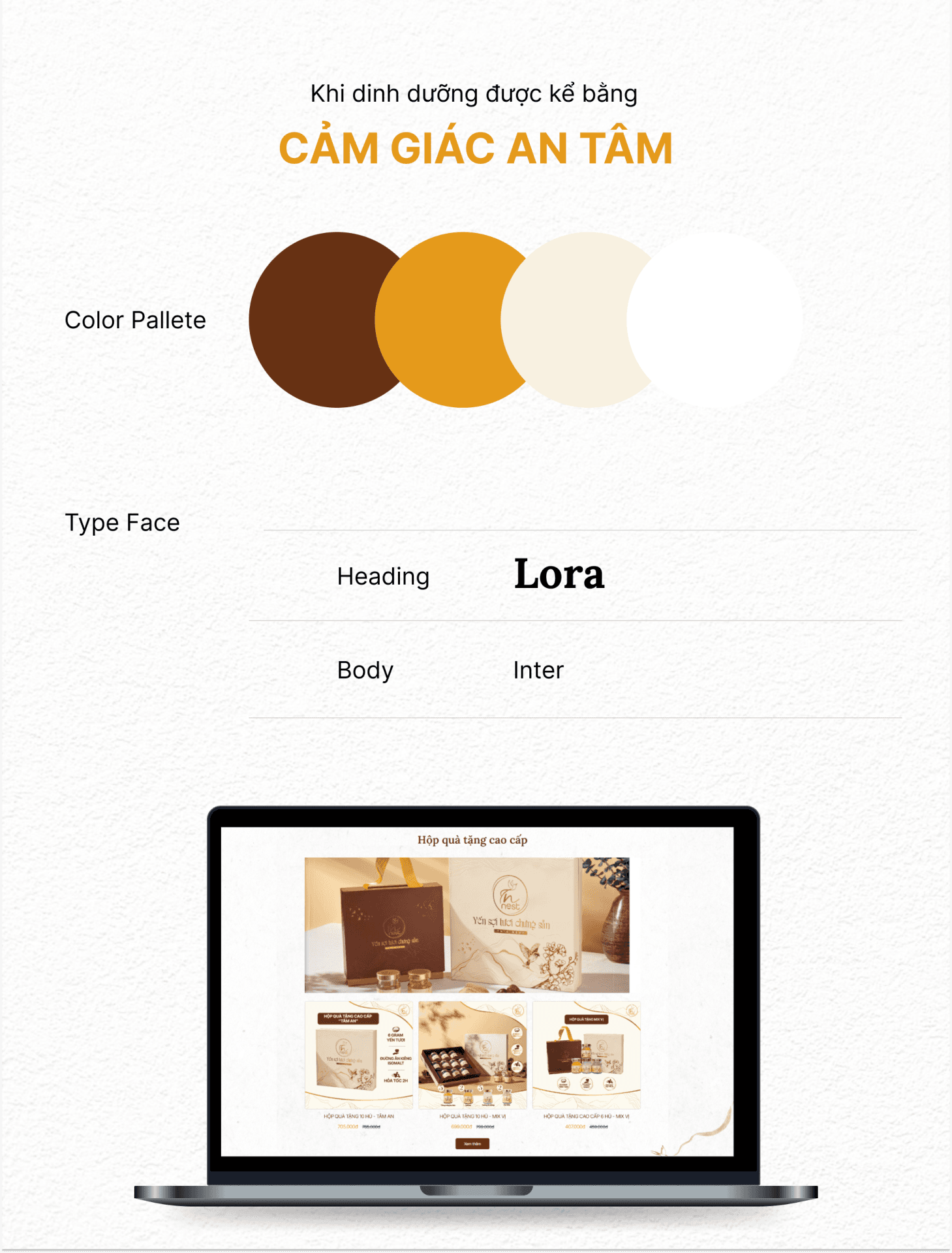 Dự án TN's Nest 3 Color pallete website TN's Nest