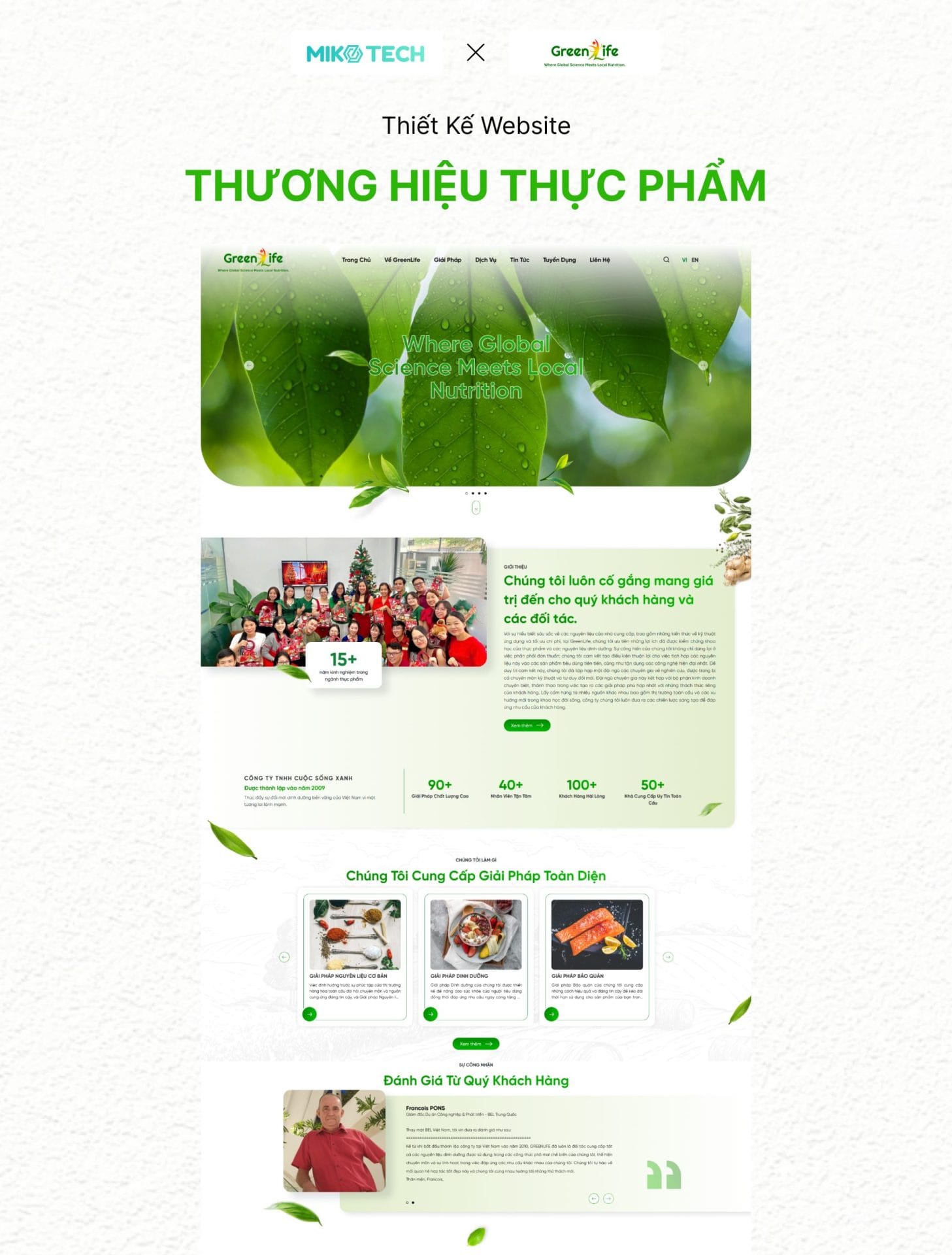 Dự án Green Life 3 Giao diện web Green Life