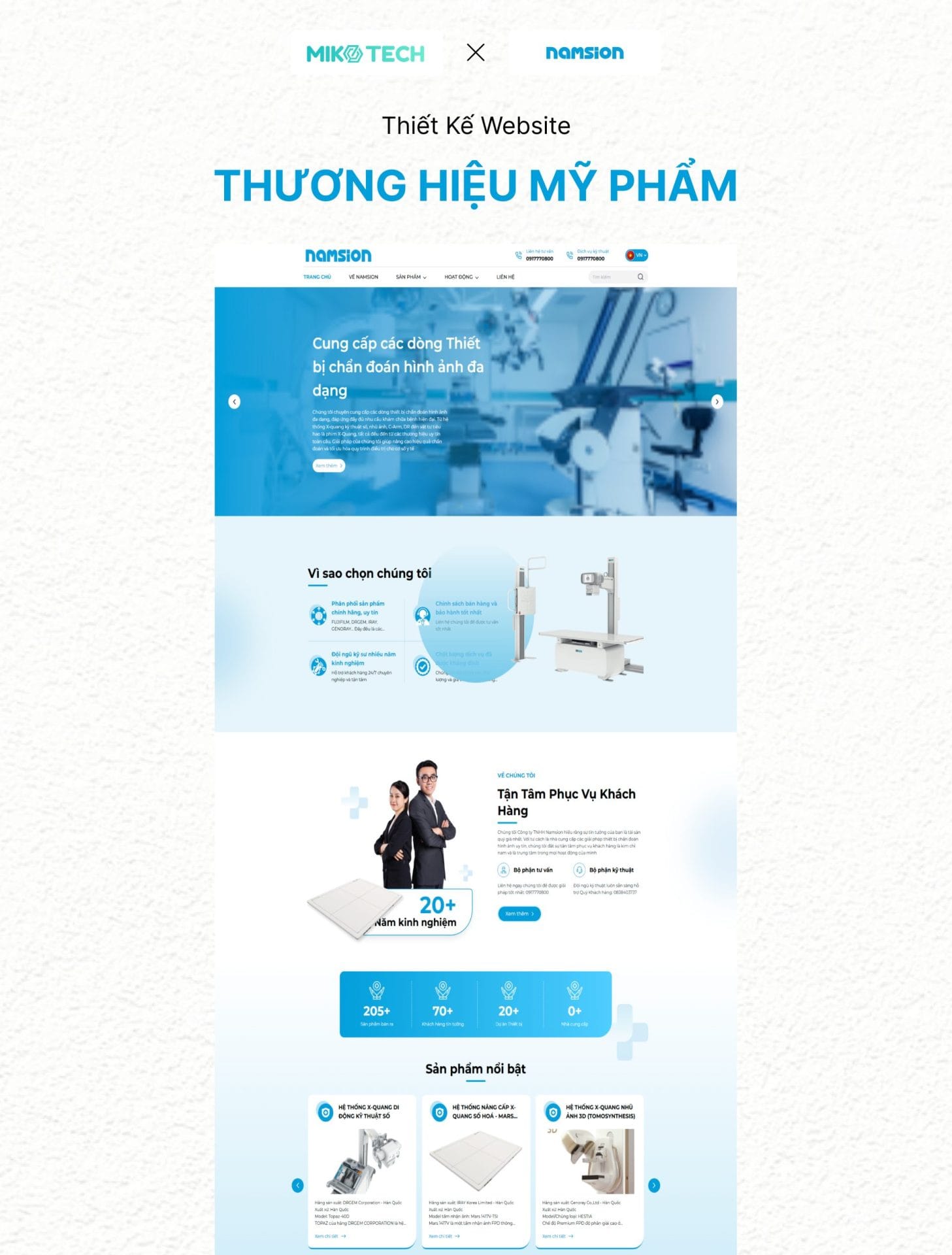 Dự án Namsion 2 Giao diện website Namsion