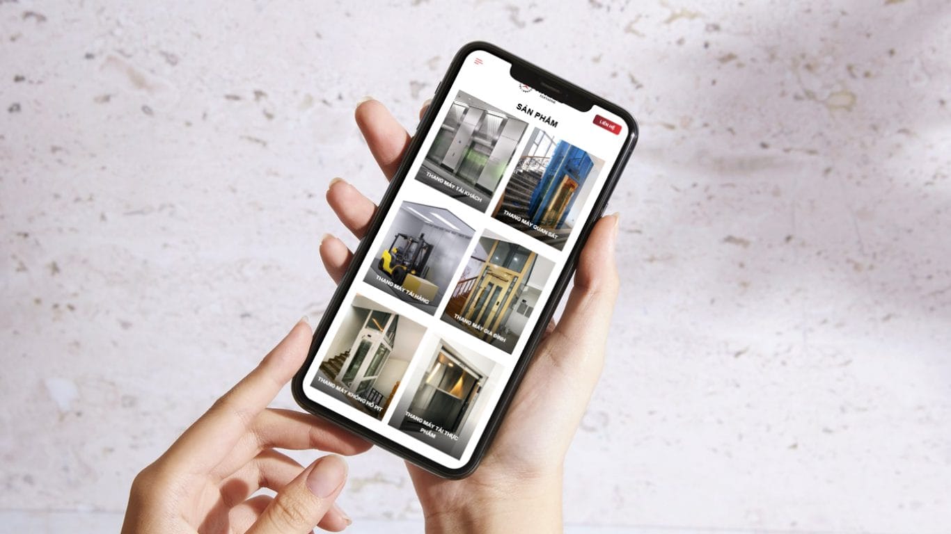 Dự án Ances Elevator 5 Mobile website Ances Elevator