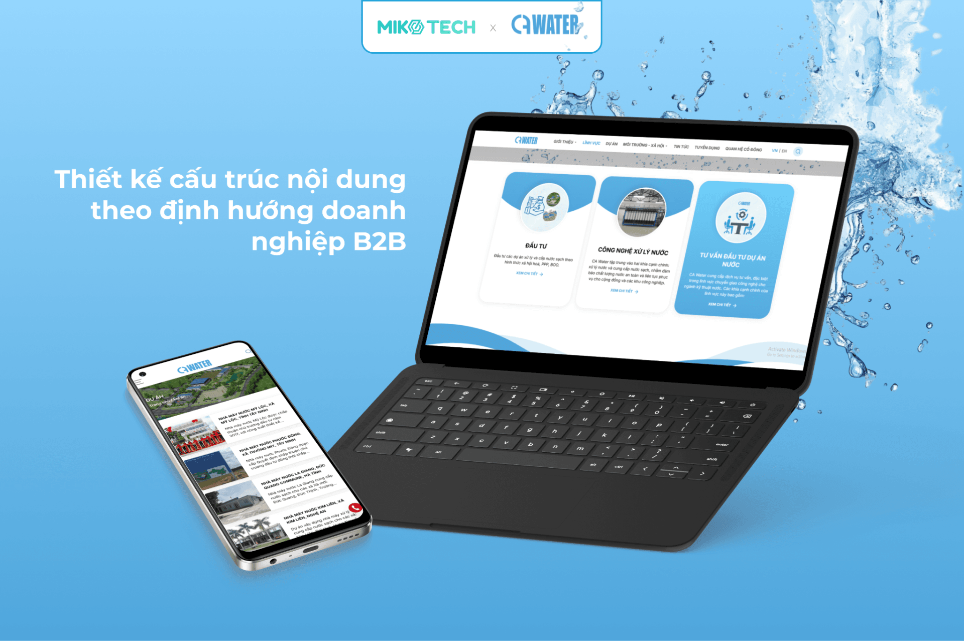 Dự án CA Water 4 Thiết kế website CA Water