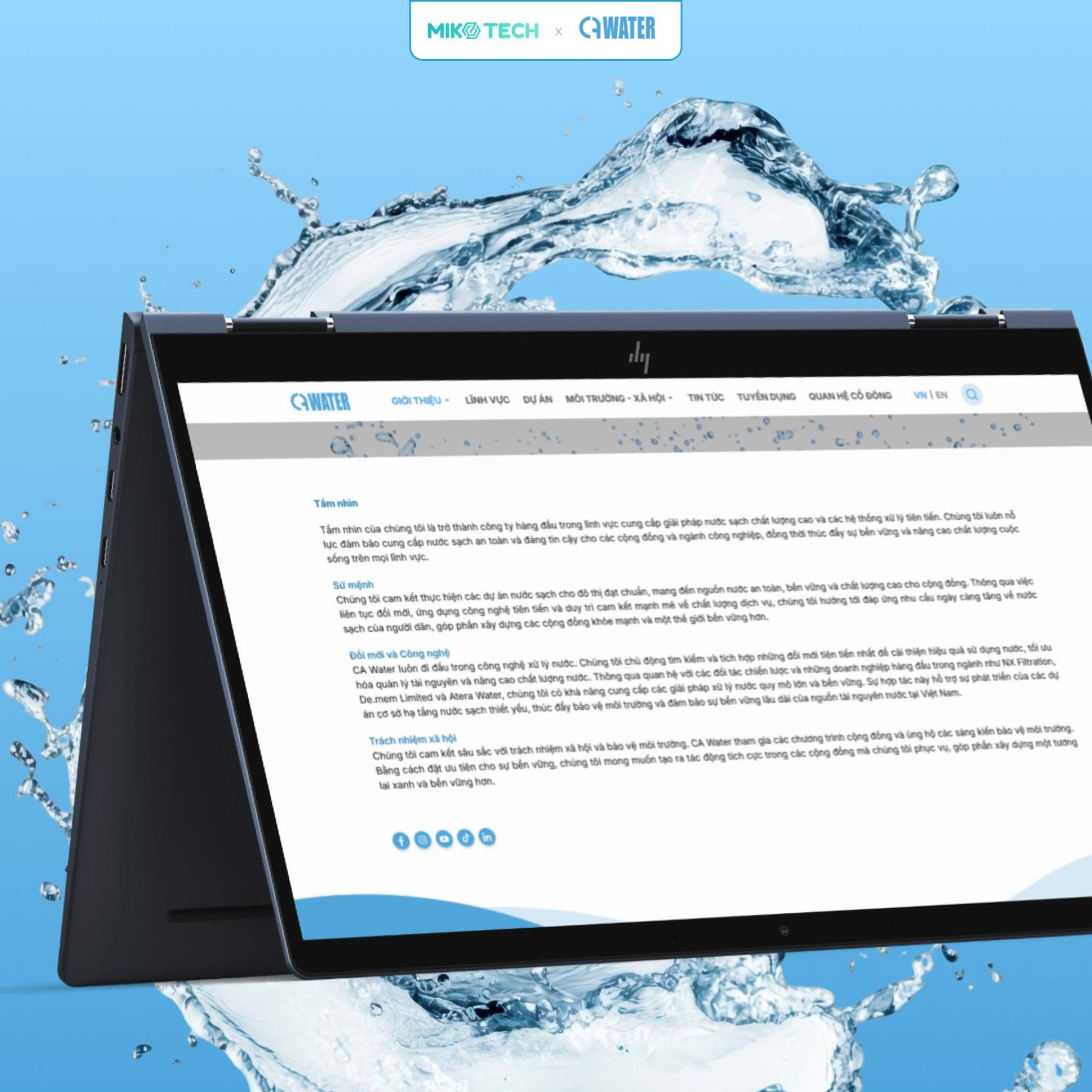 Dự án CA Water 5 Website CA Water