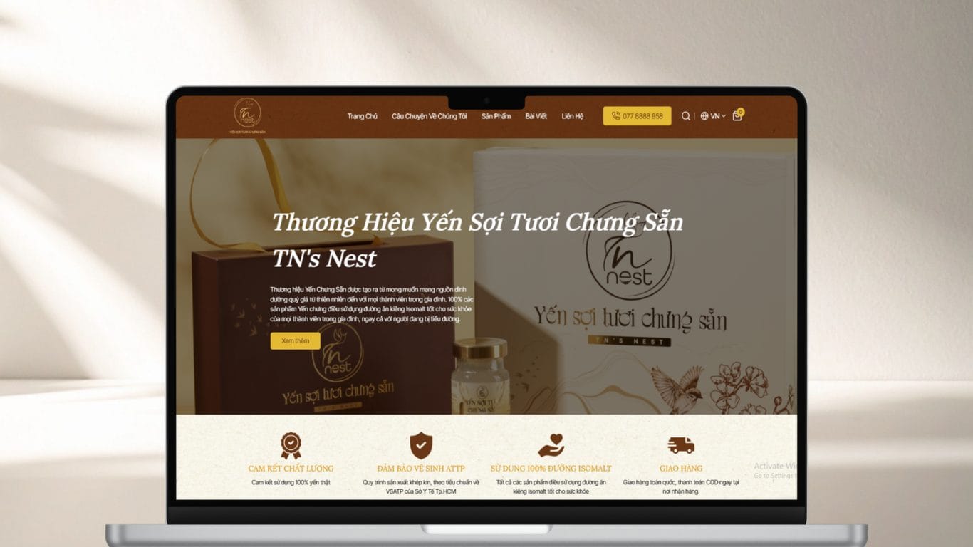 Dự án TN's Nest 4 Website TN's Nest