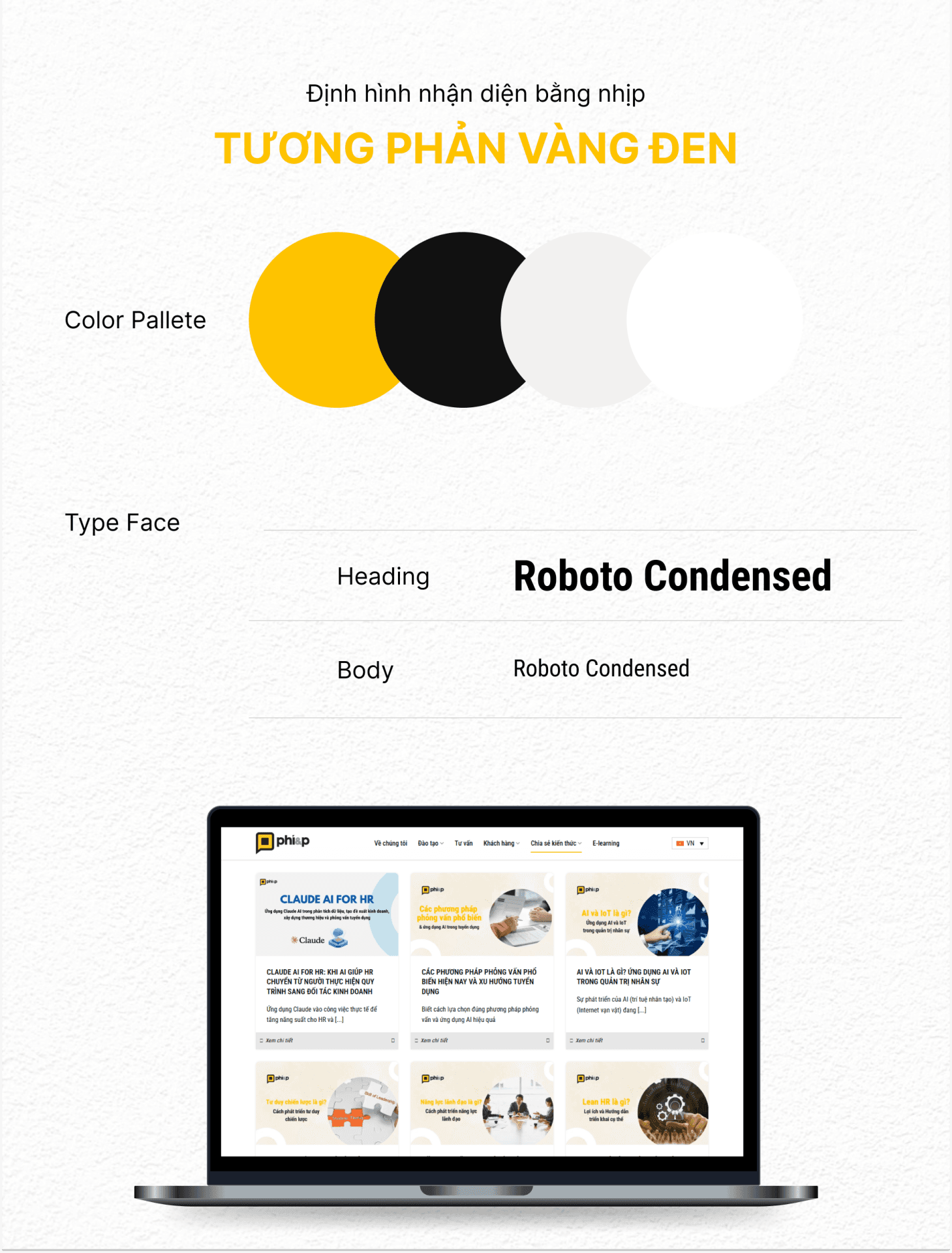 Dự án Phi&P 2 Color pallete website Phi&P