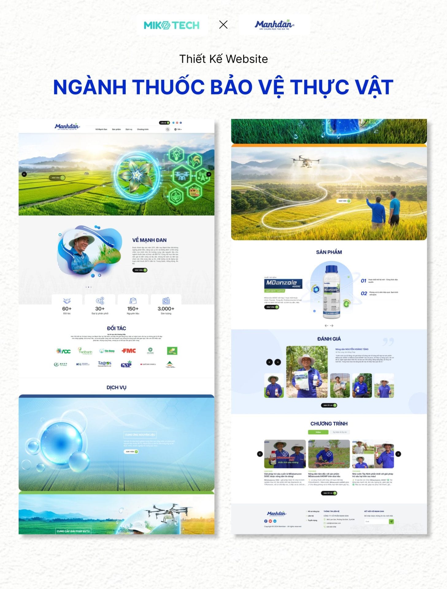Dự án Mạnh Đan 2 Giao diện website Mạnh Đan