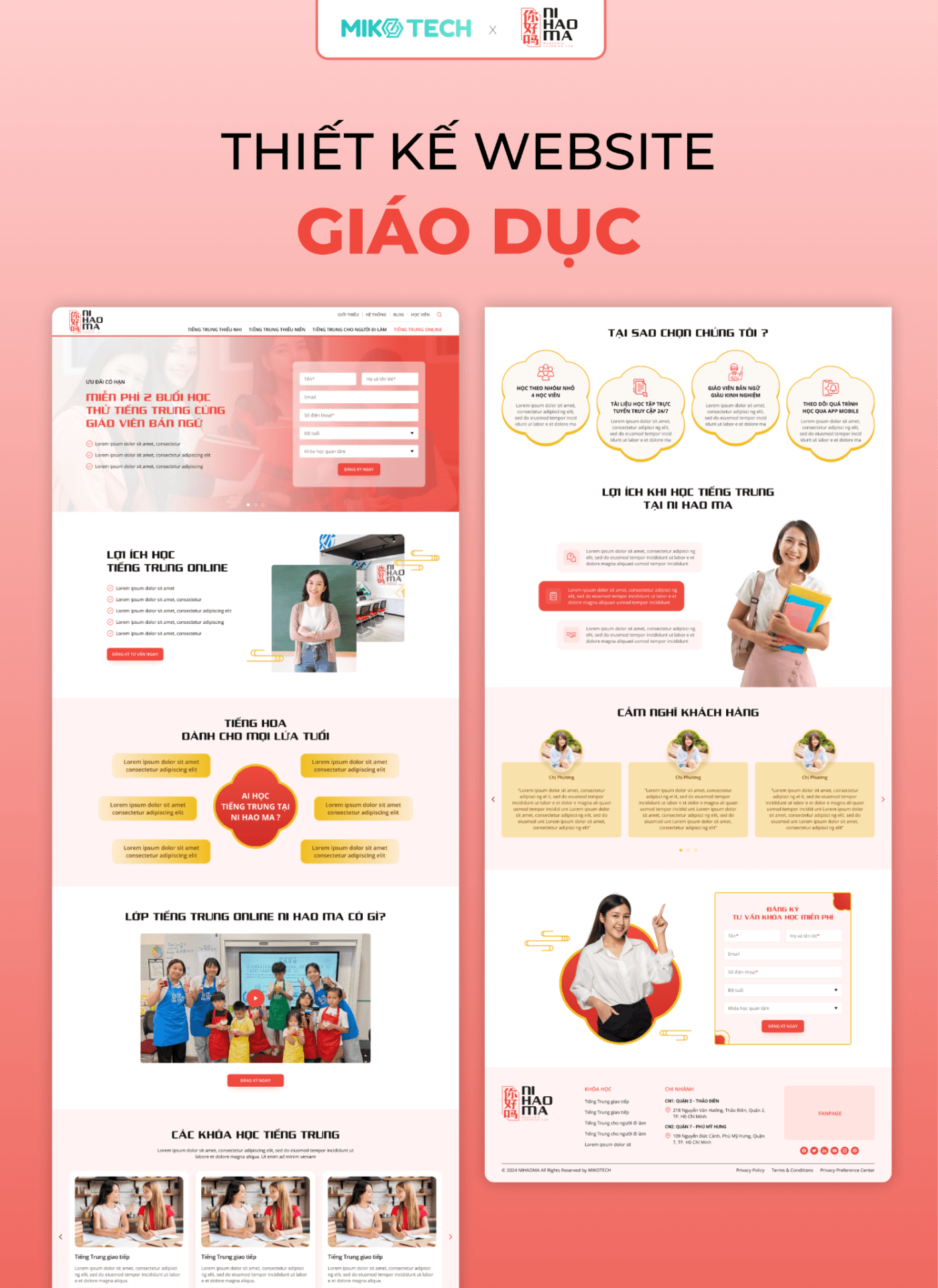 Dự án Ni Hao Ma 2 Giao diện web Ni Hao Ma