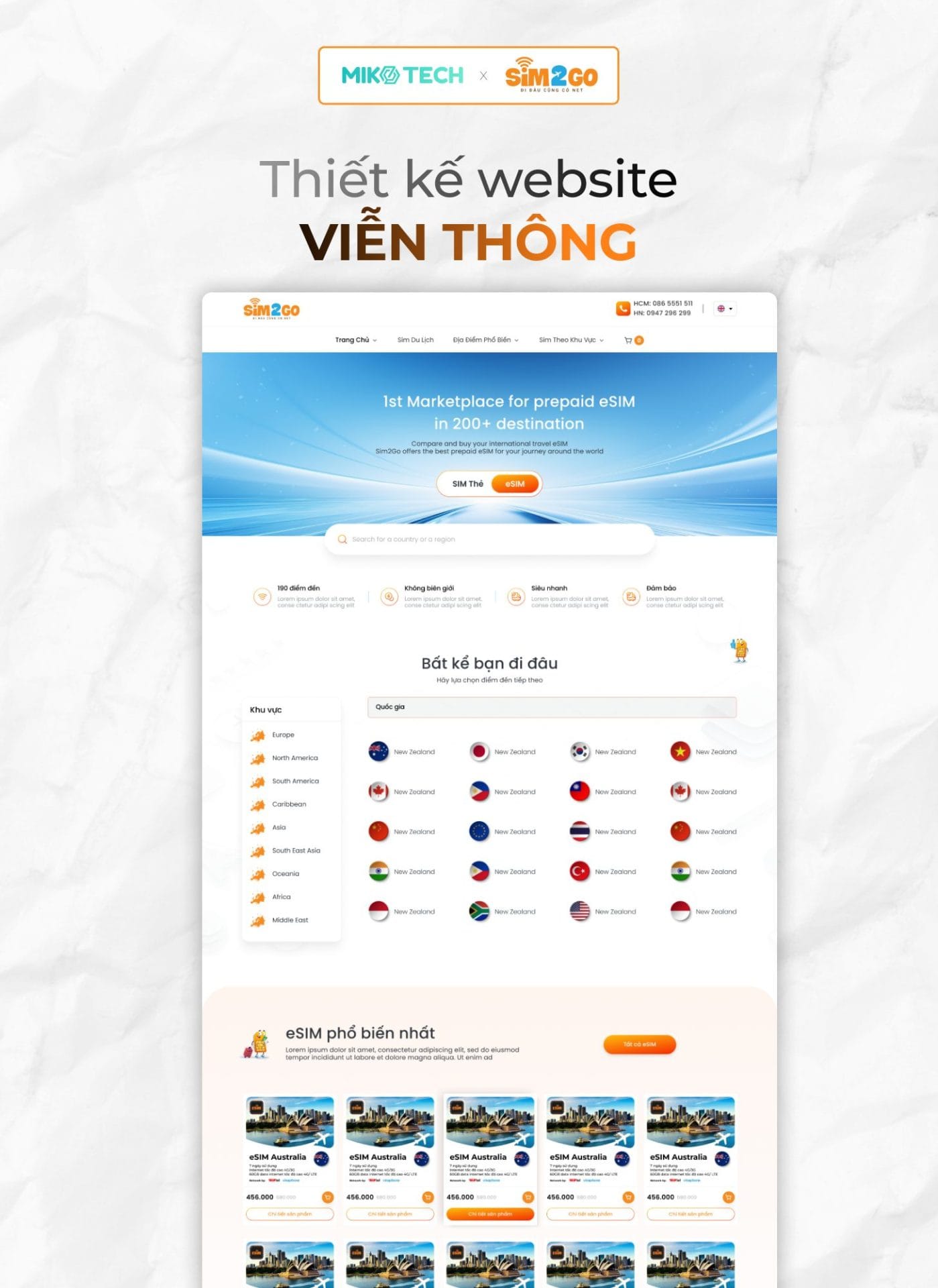 Dự án SIM2GO 2 Giao diện web Sim2Go