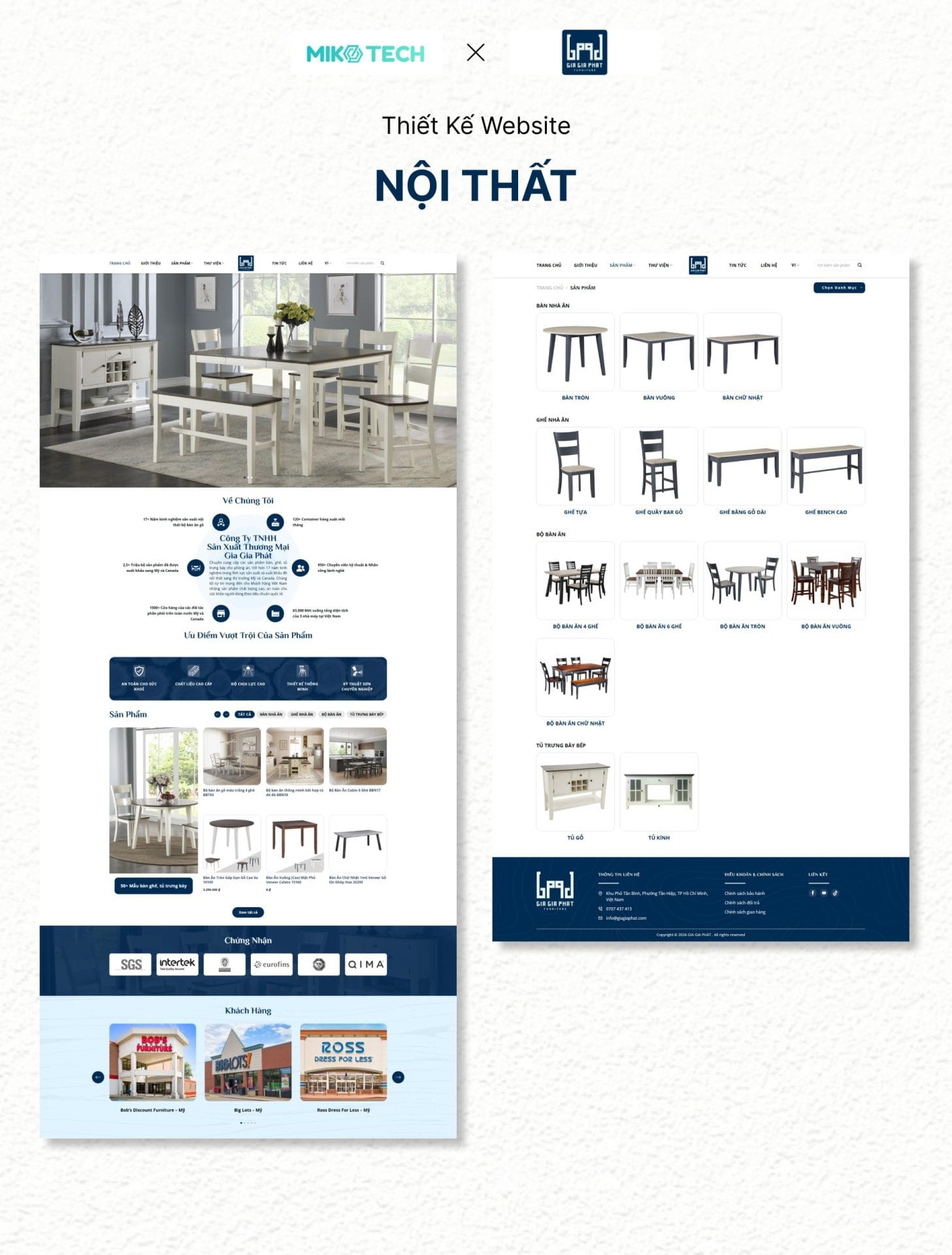 Giao diện Gia Gia Phát Furniture