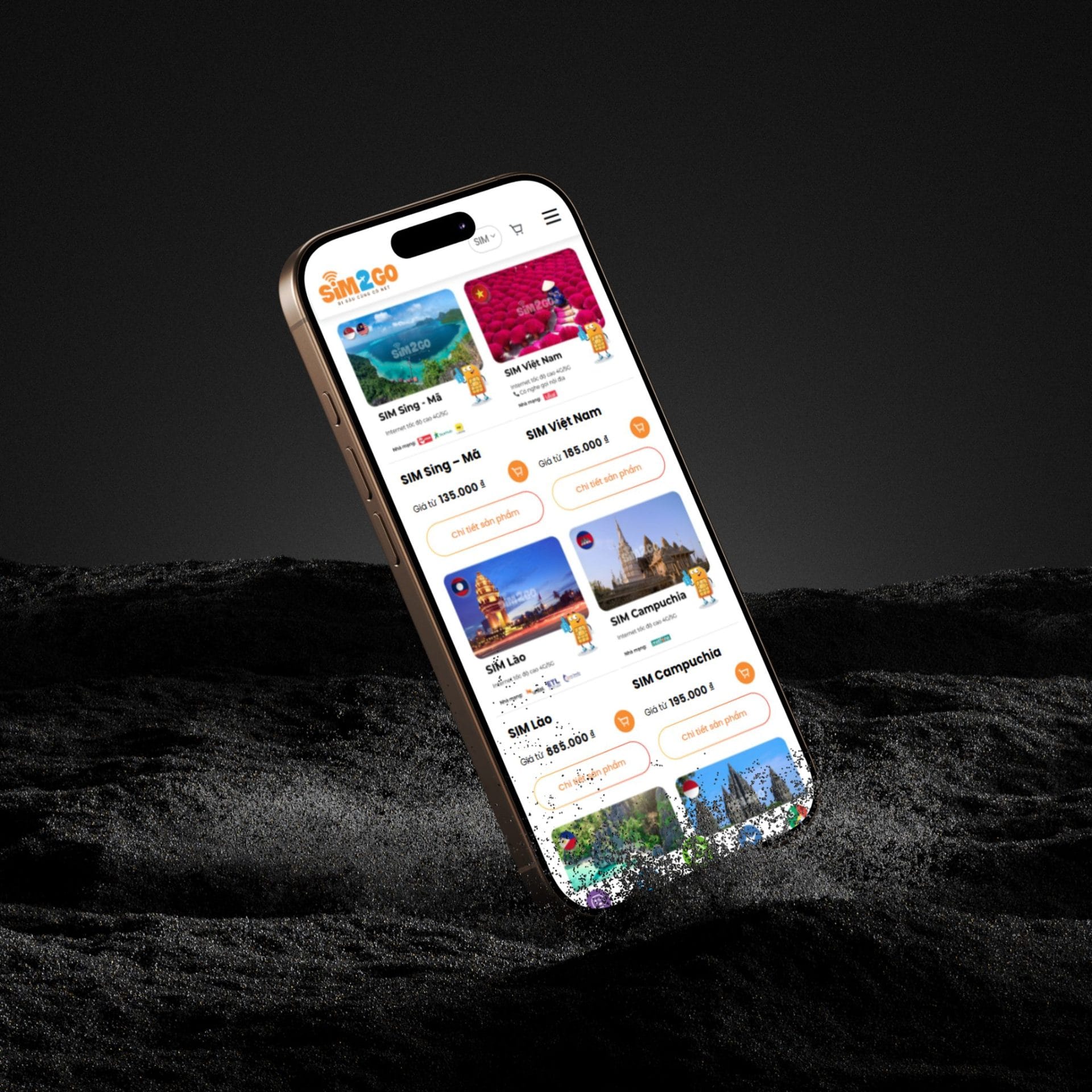 Dự án SIM2GO 4 Mobile responsive web Sim2Go