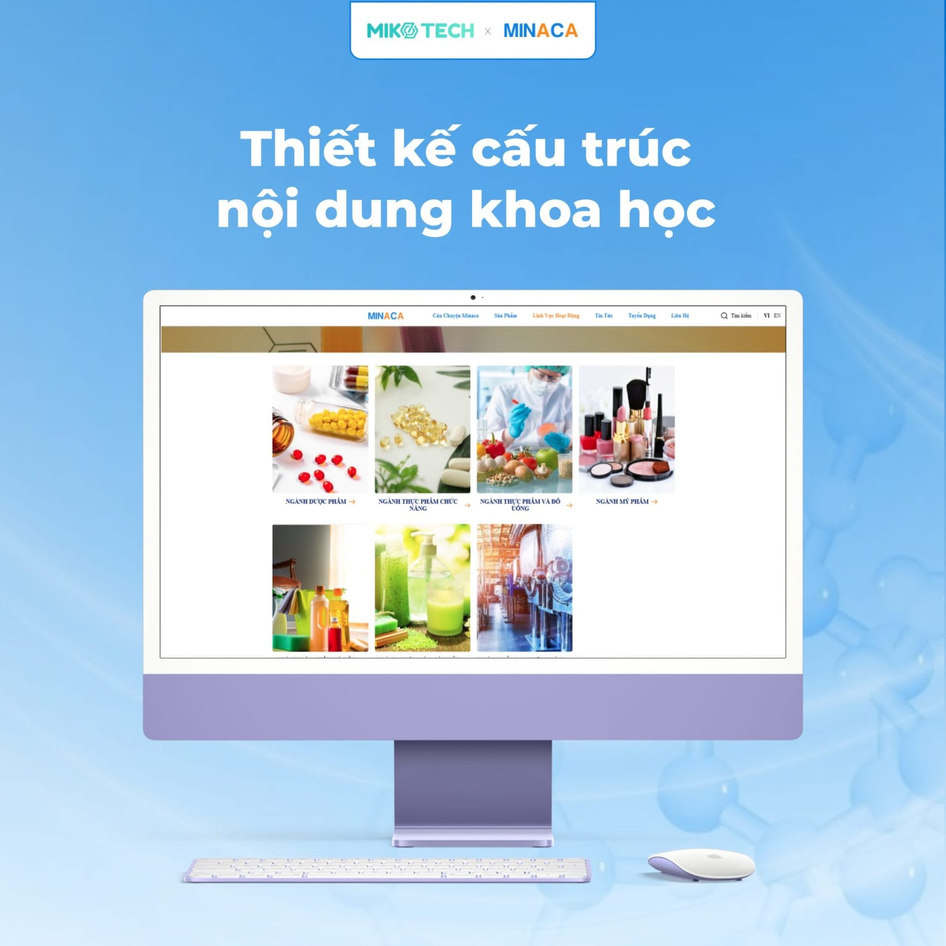 Dự án Minaca 3 Thiết kế cấu trúc nội dung khoa học
