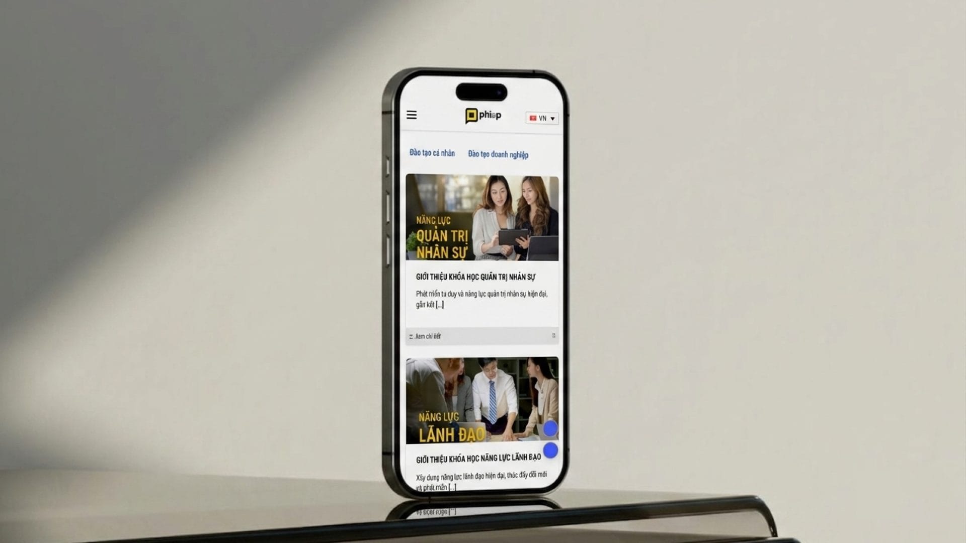 Dự án Phi&P 4 Website mobile Phi&P