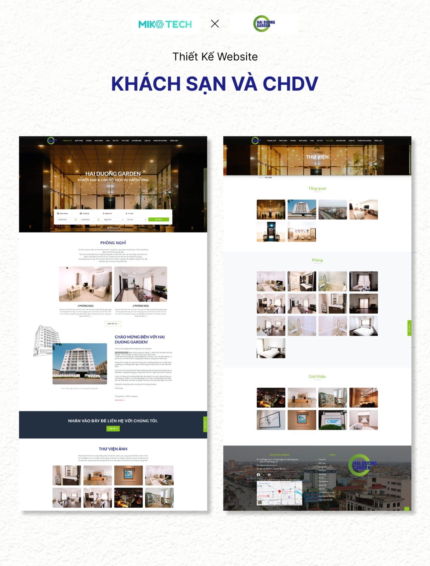 Giao diện web Hai Duong Garden