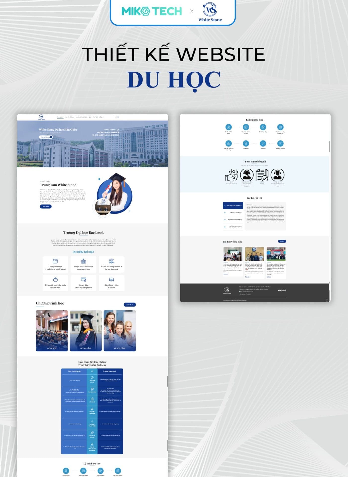 Giao diện web White Stone