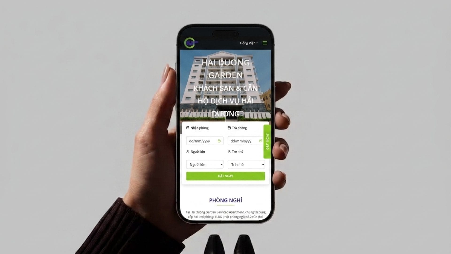 Mobile responsive web Hai Duong Garden