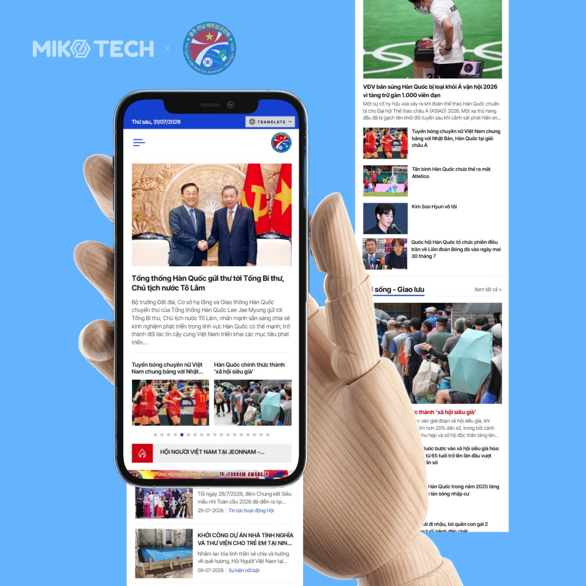 Mobile responsive web Hội người Việt Nam
