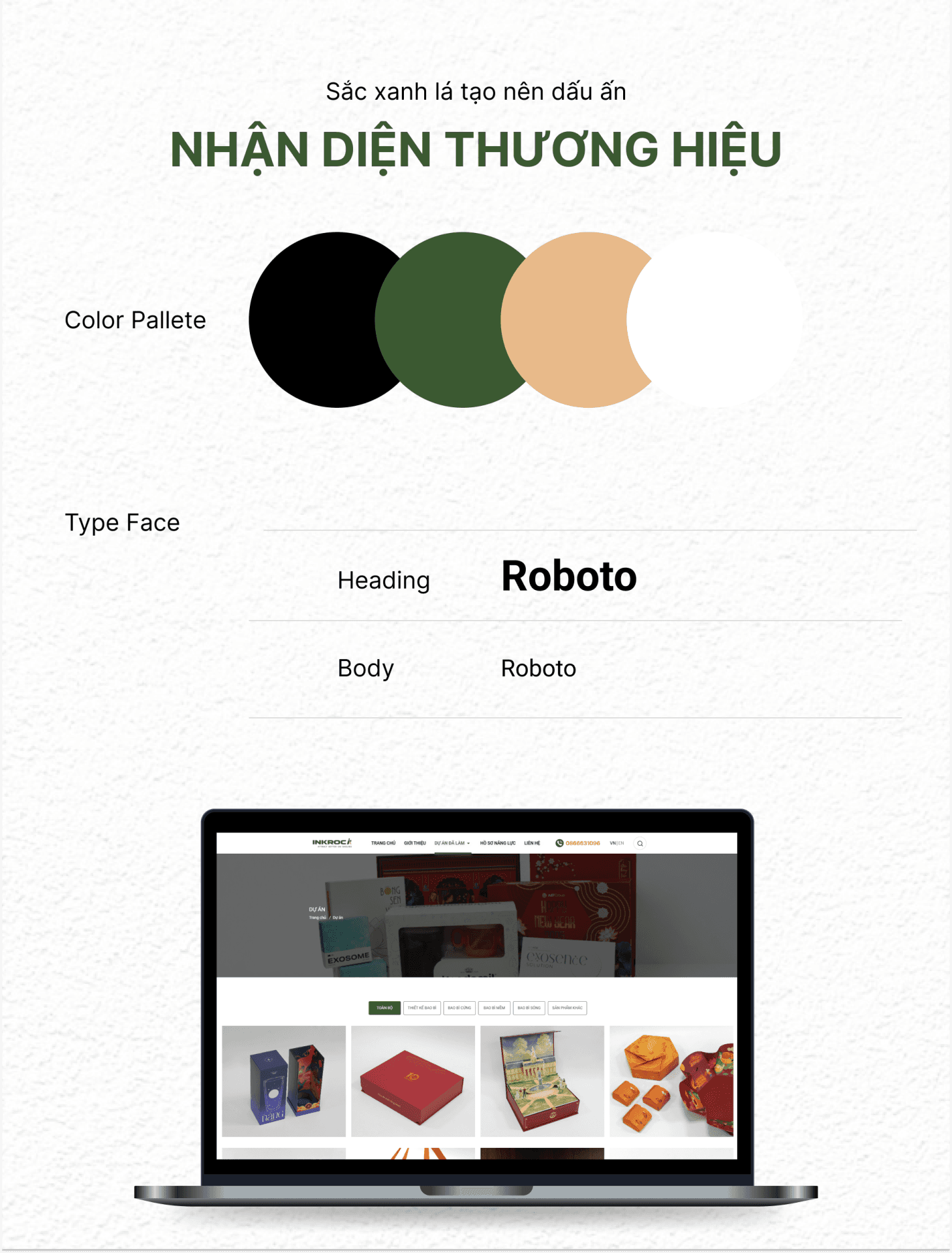 Color pallete website INKROC