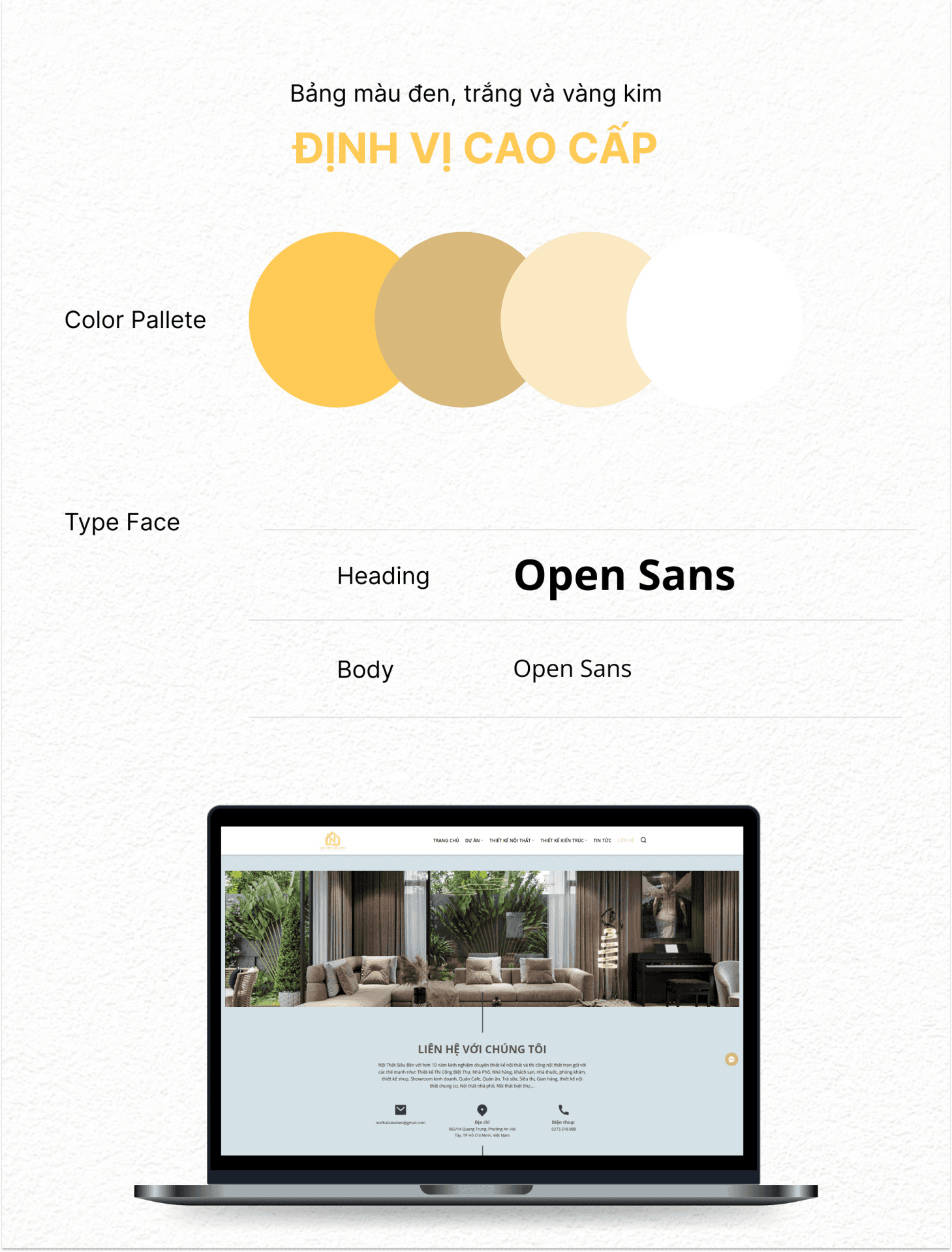 Color pallete web Nội thất siêu bền