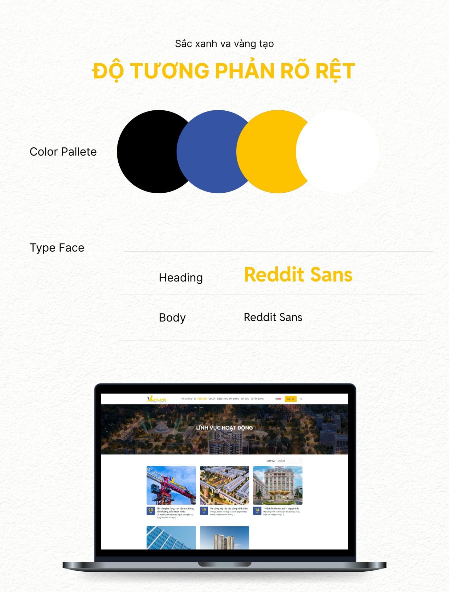 Dự án Văn Lang 3 Color pallete website Văn Lang