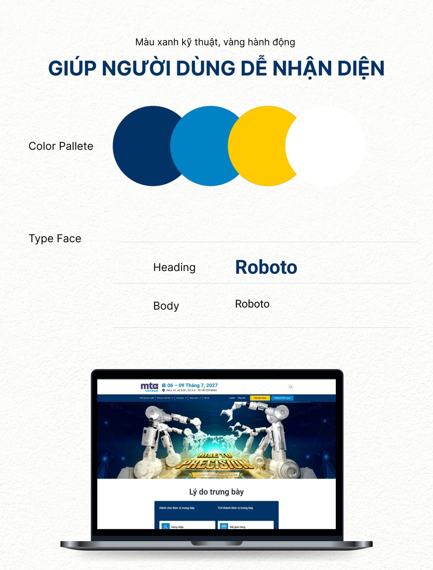 Color pallete website MTA Vietnam