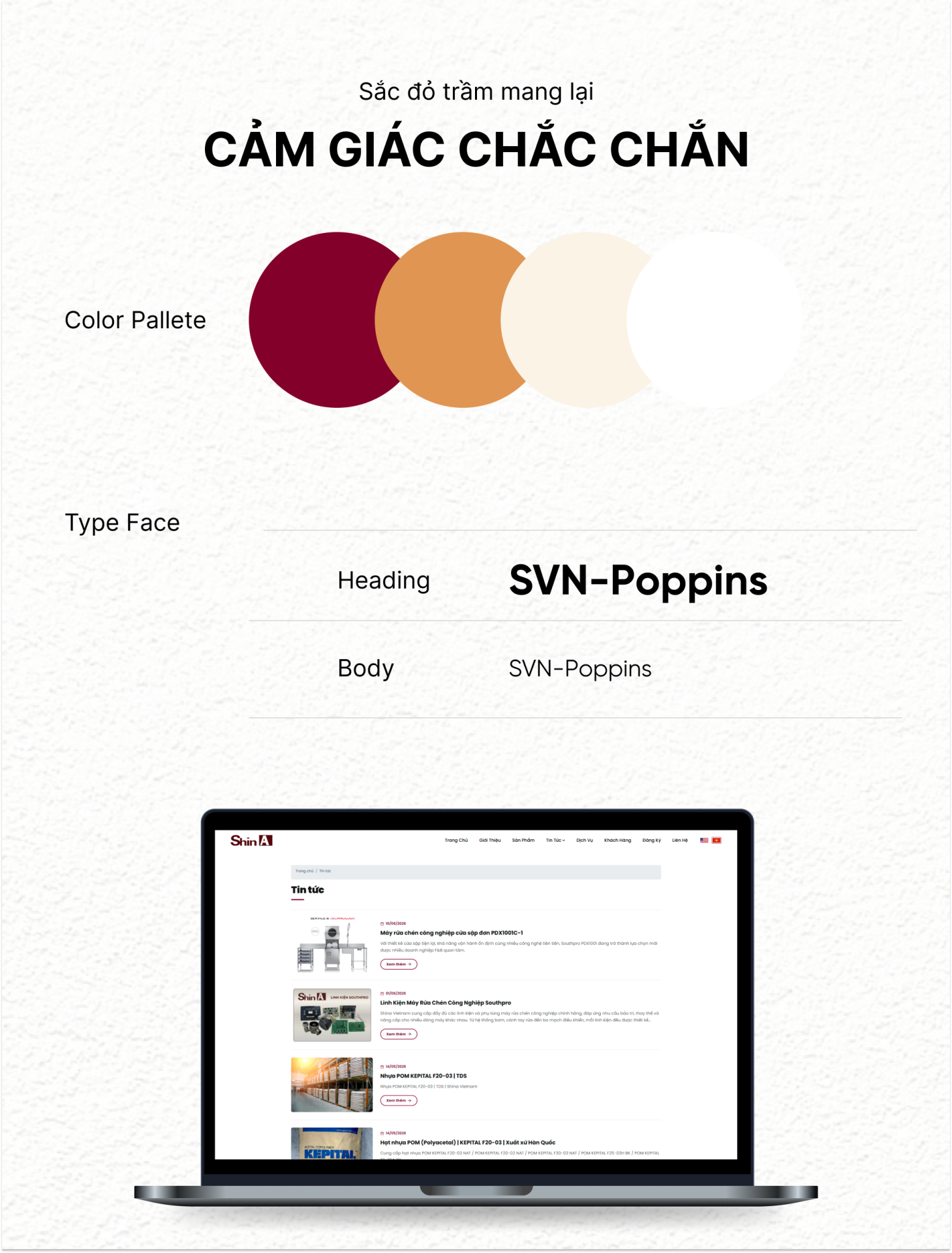Color pallete web Shina Vietnam