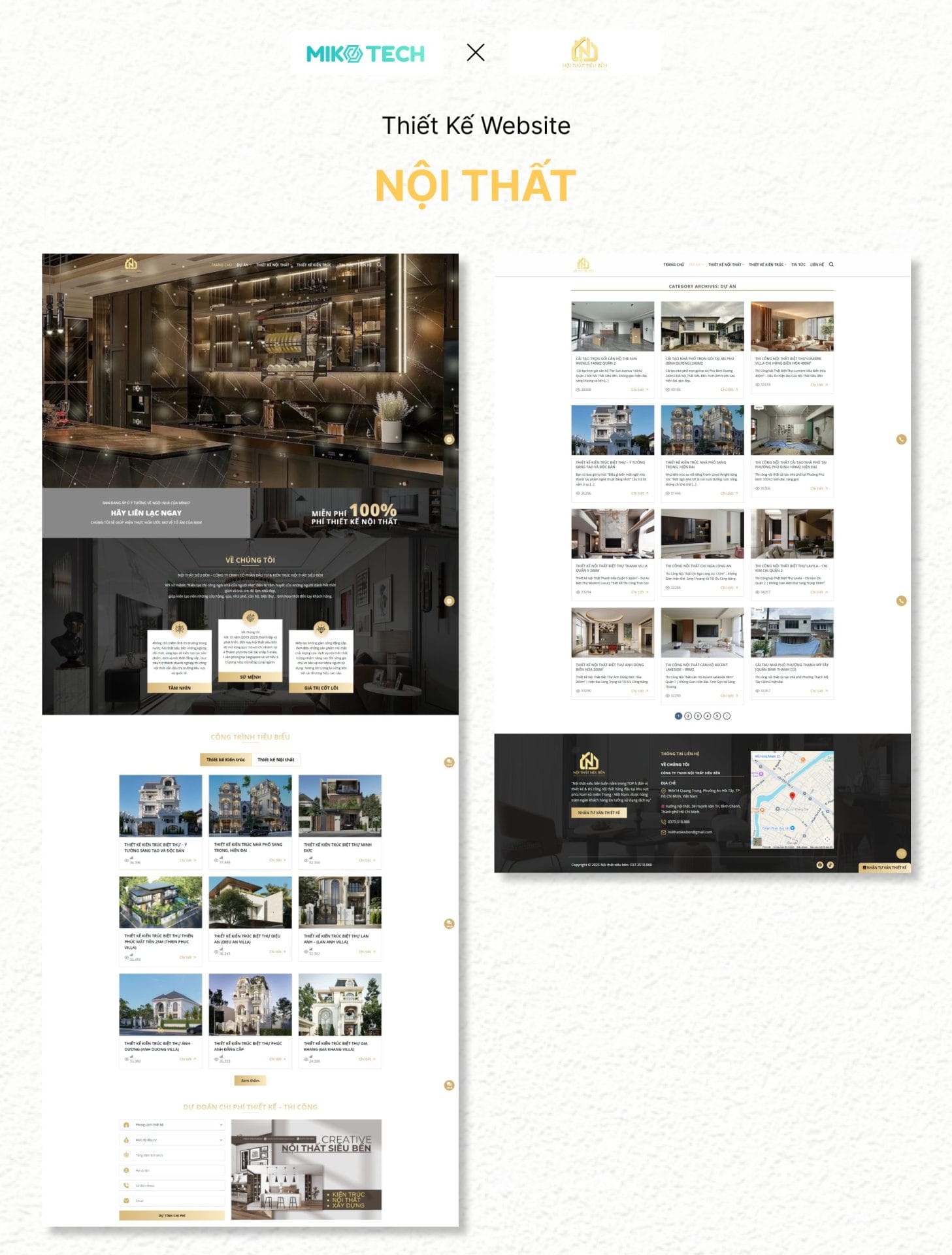 Giao diện web Nội thất siêu bền