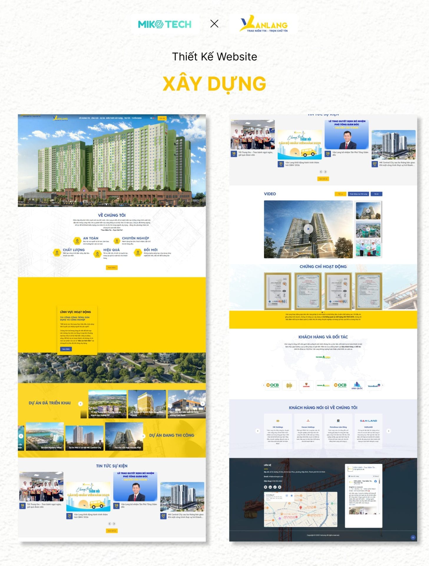 Dự án Văn Lang 2 Giao diện website Văn Lang