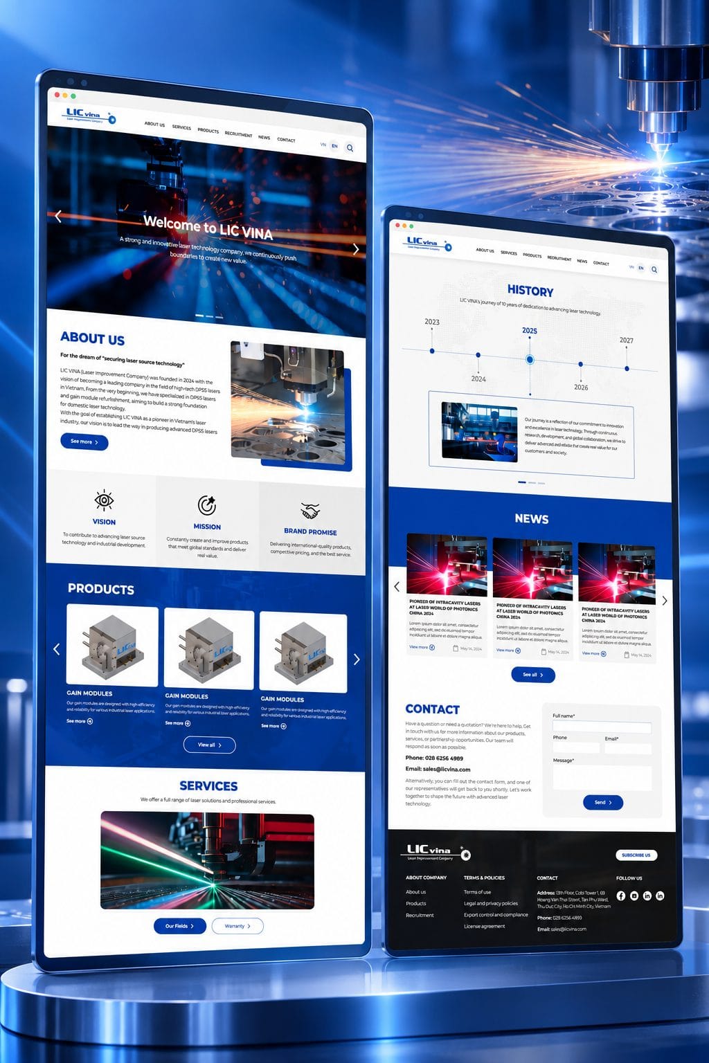 Thiết kế website LIC VINA